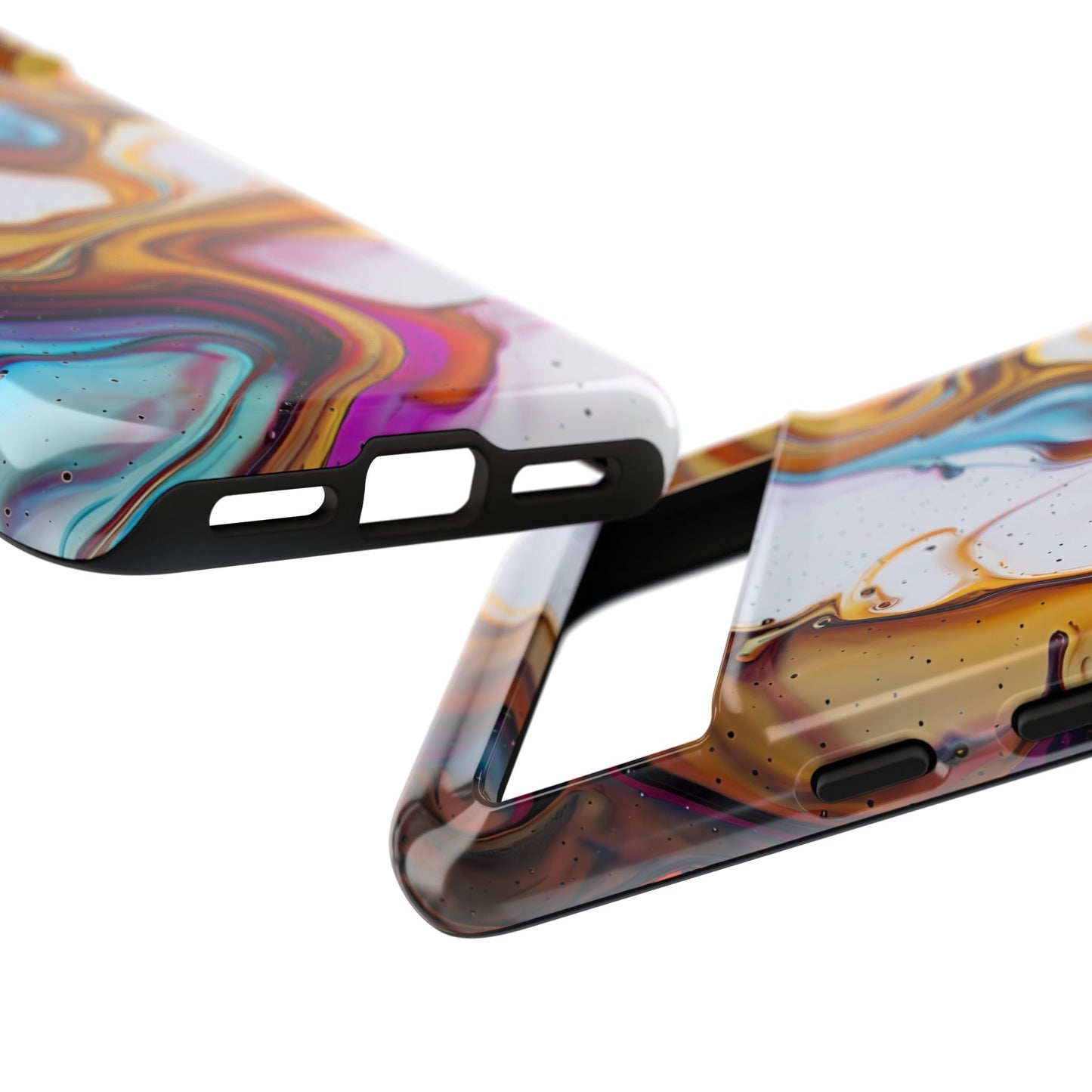 Artistic Phone Case, Tough Cases with Colorful Marble Design