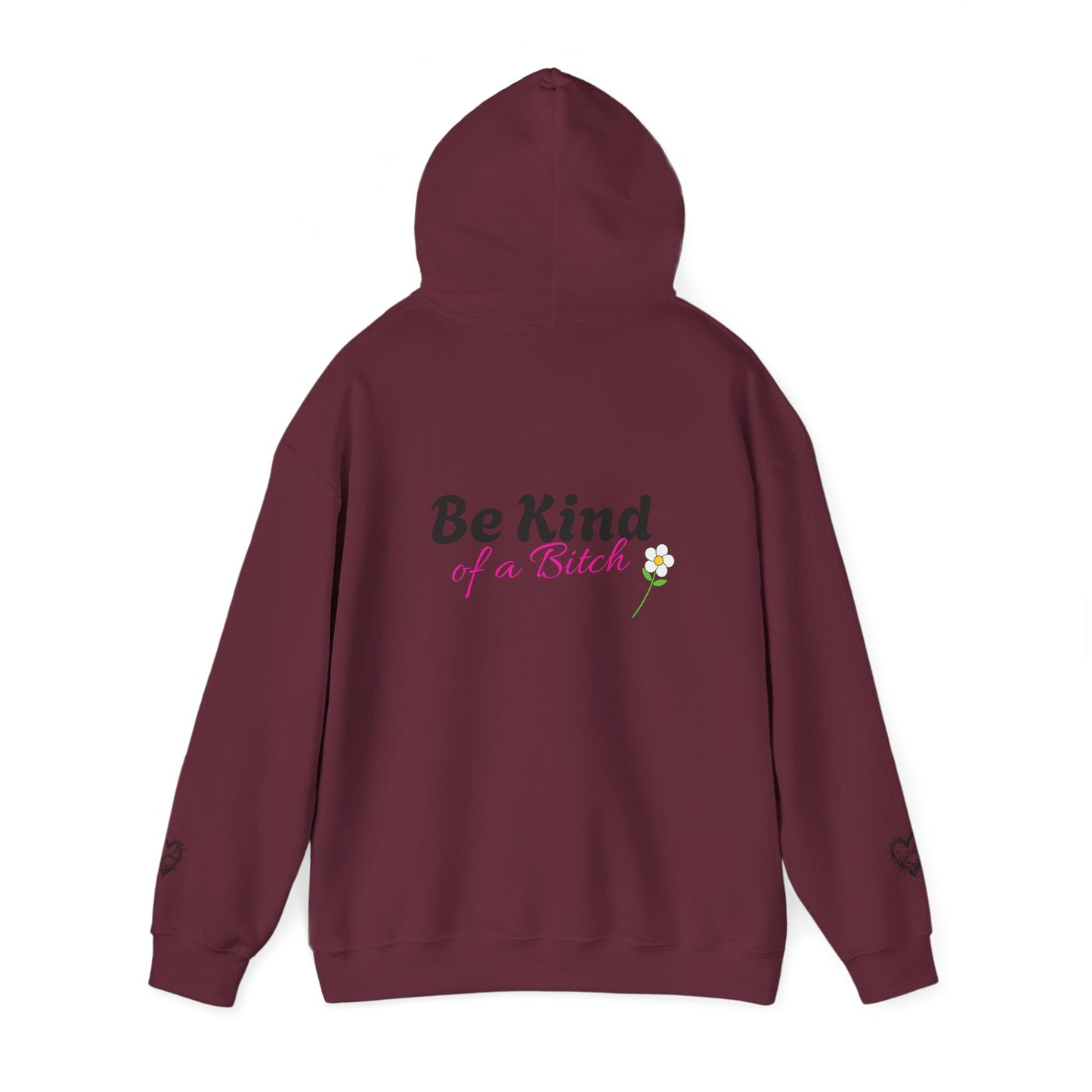 Chic Hooded Sweatshirt with Heart Design - Cozy Streetwear, Perfect Gift for Friends, Casual Style, Empowering Sayings, Unisex Fashion