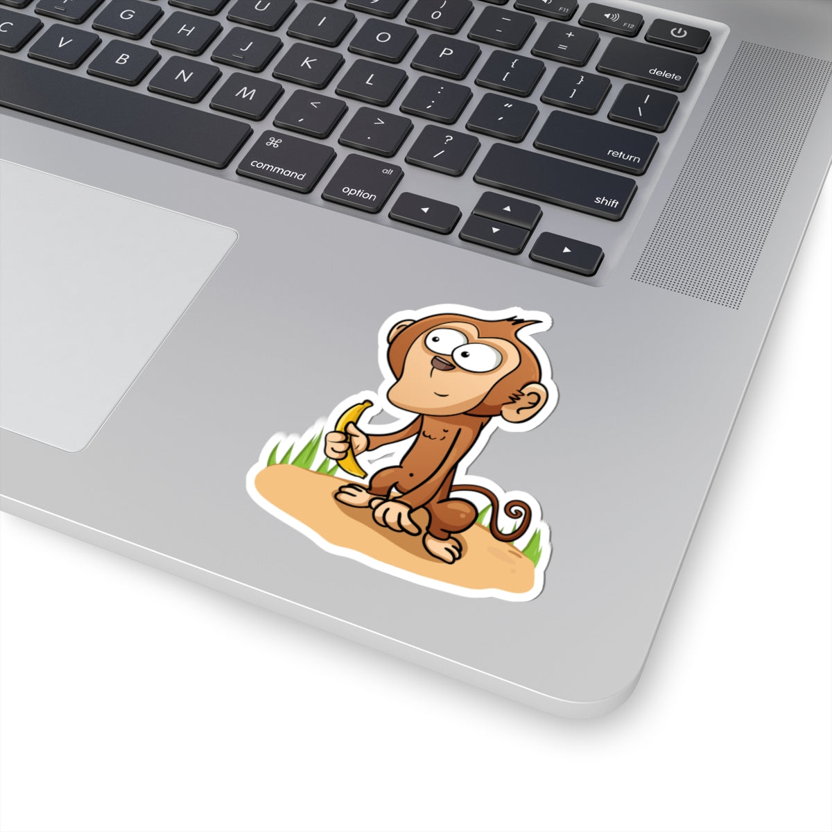 Whimsical Monkey Sticker for Kids, Cute Animal Decal, Fun Laptop Accessories, Monkey Lover Gift, Playful School Supplies