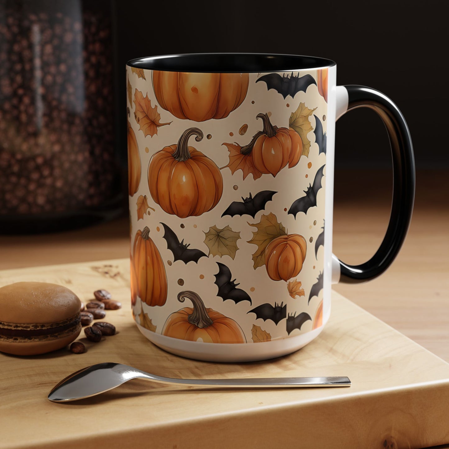 Pumpkin Halloween Coffee Mug, Fall Decor Mugs, Spooky Halloween Gifts, Autumn Drinkware, Seasonal Coffee Cups