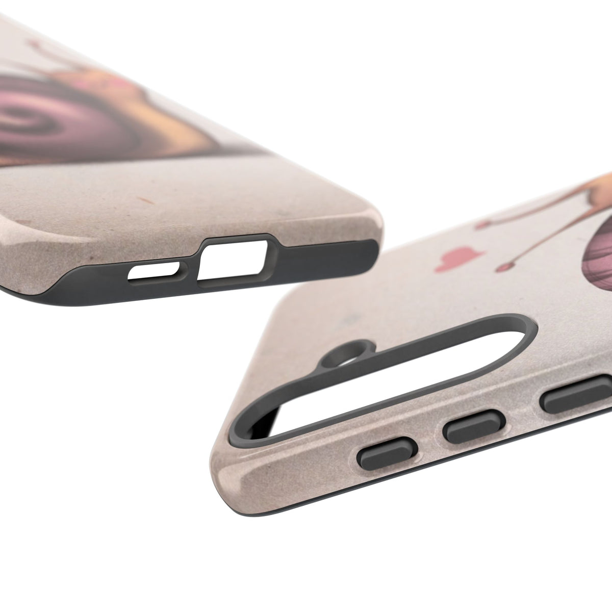Cute Snail Phone Case — Pink Heart Cartoon Protective iPhone Cover