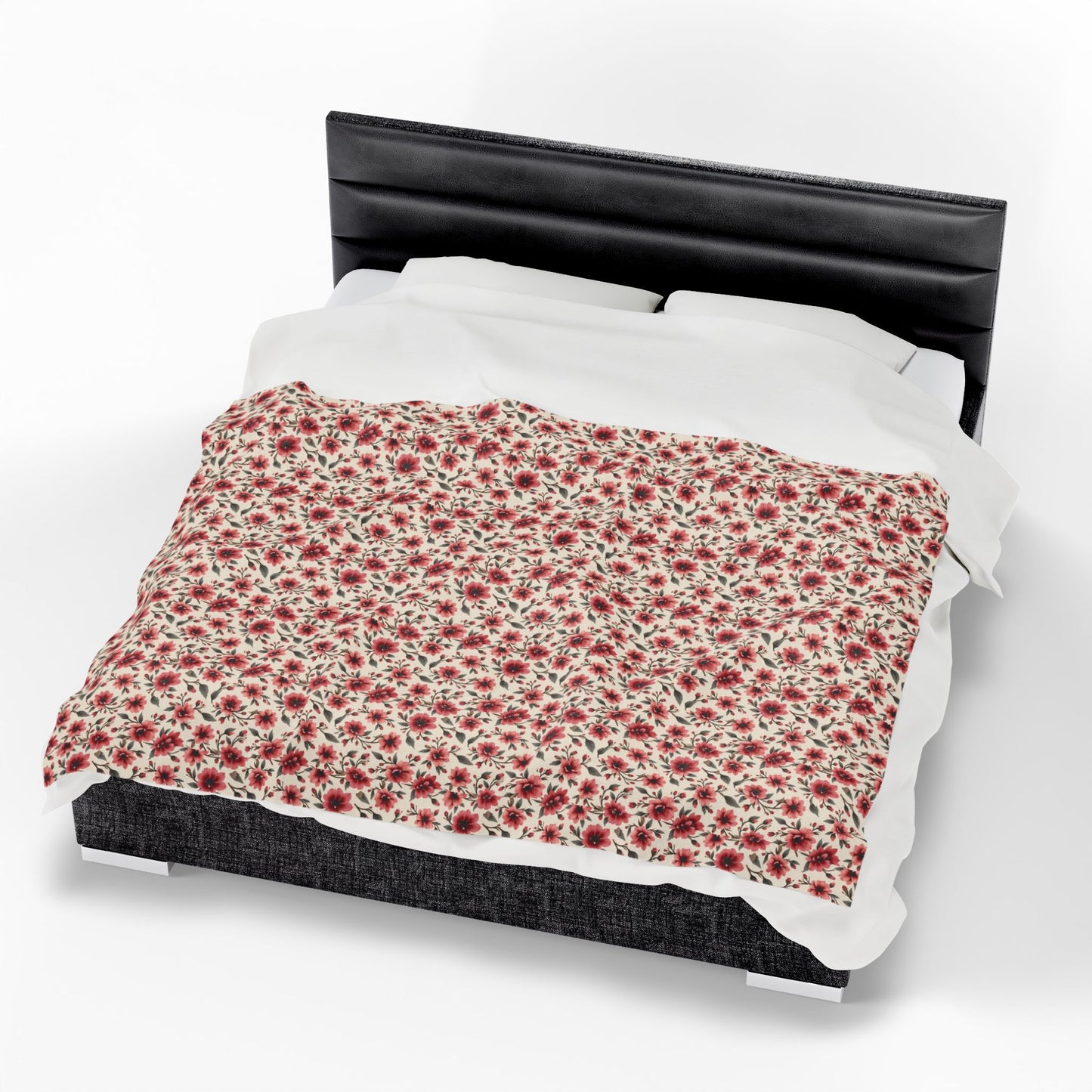 Cozy Floral Velveteen Plush Blanket | Perfect for Home Decor, Gifts, Couch, Travel, Holidays, Soft Throw for Relaxation