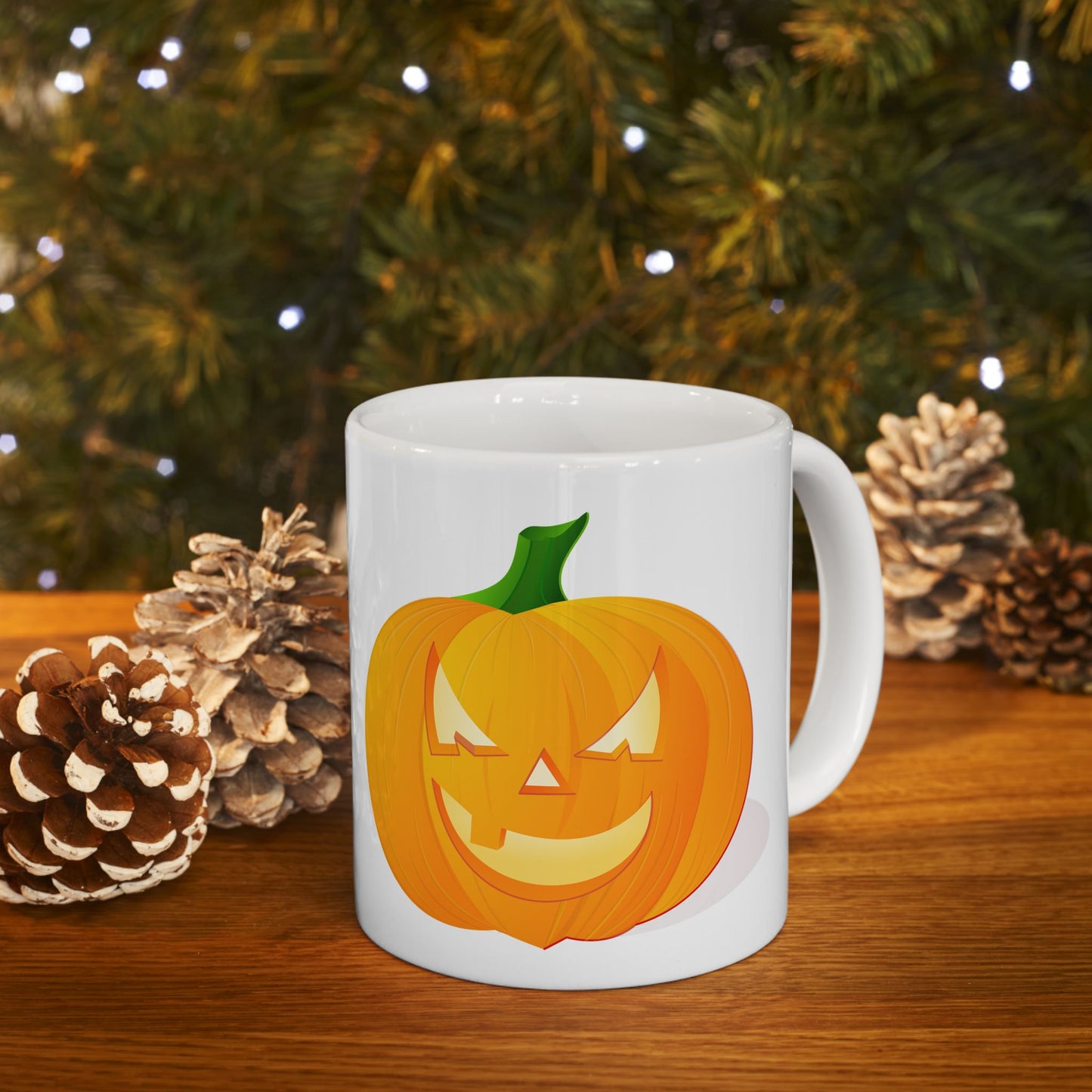 Halloween Pumpkin Mug | 11oz & 15oz Ceramic | Perfect for Fall, Cozy Drinks, Gifting