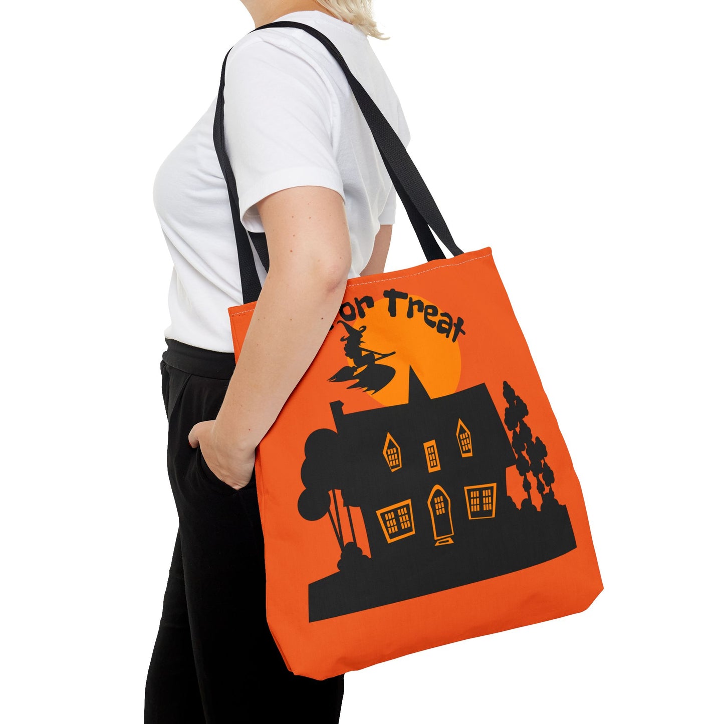 Halloween Tote Bag, Spooky Witch Design, Trick or Treat Bag, Fall Accessory, Seasonal Shopping Bag, Festival Gift