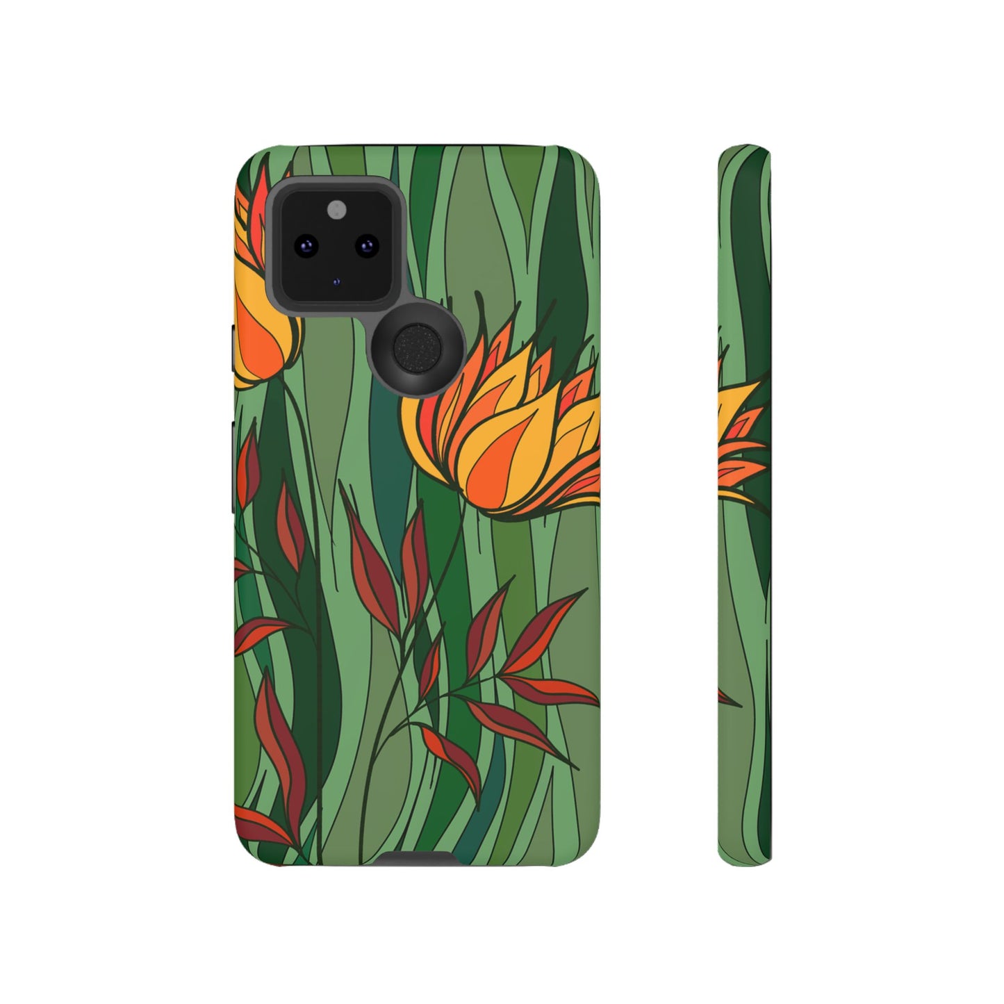 Vibrant Floral Phone Case, Nature-Inspired Tough Case, Eco-Friendly Cover, Unique Gift for Nature Lovers, Spring Decor