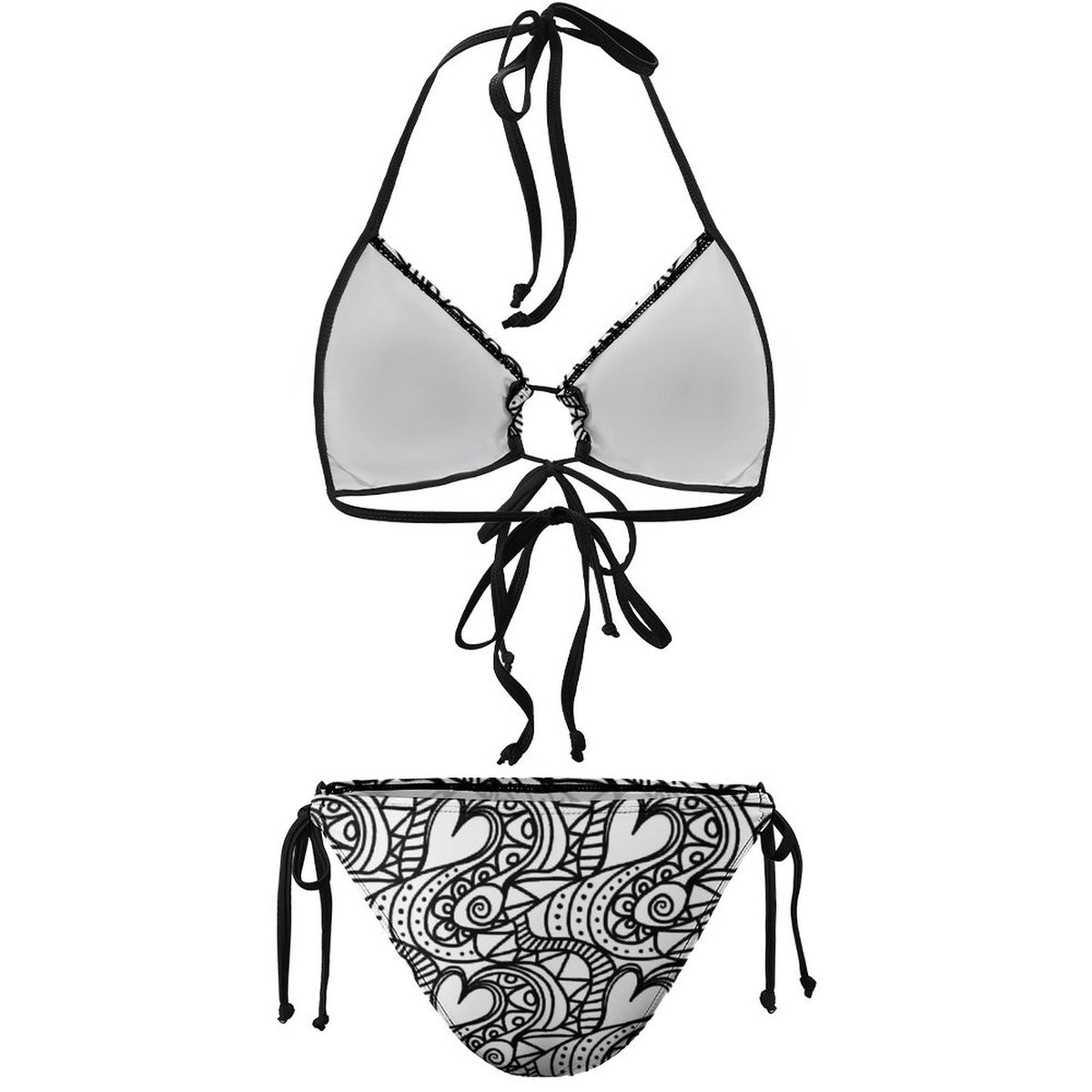 Halter Tie Front Bikini Set