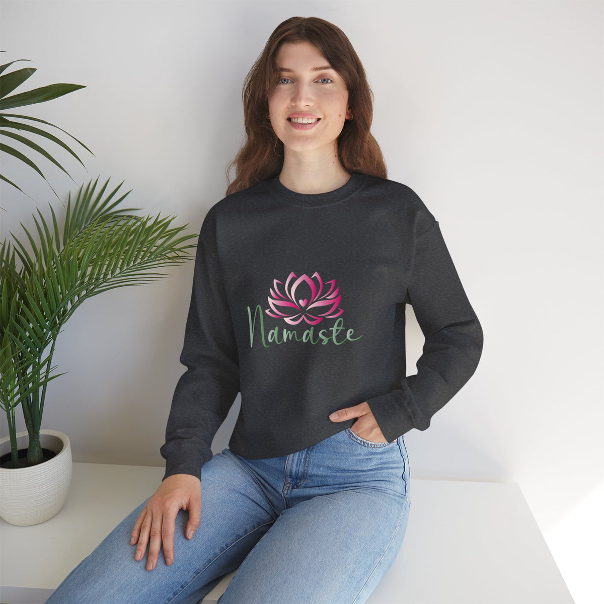 Namaste Lotus Sweatshirt — Cozy Yoga Crewneck for Meditation & Mindfulness