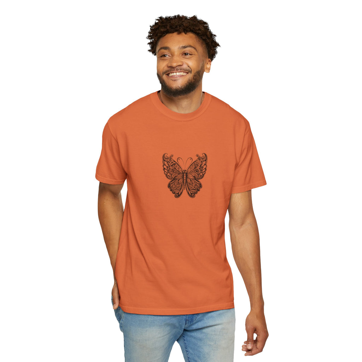 Bohemian Butterfly T-shirt, Unisex Clothing, Nature Inspired Tee, Gift for Her, Casual Wear, Summer Fashion