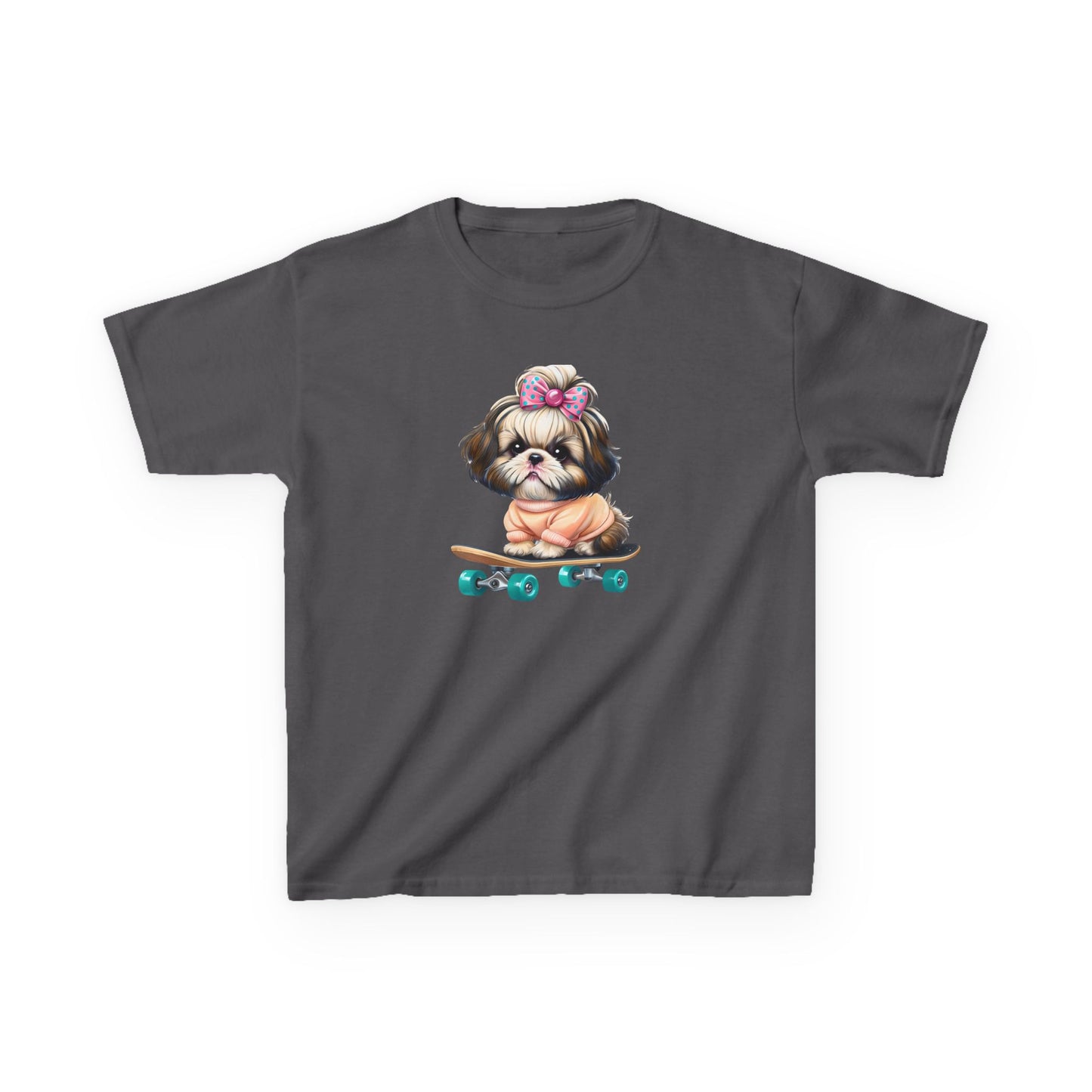 Cute Puppy Skateboard Kids Tee