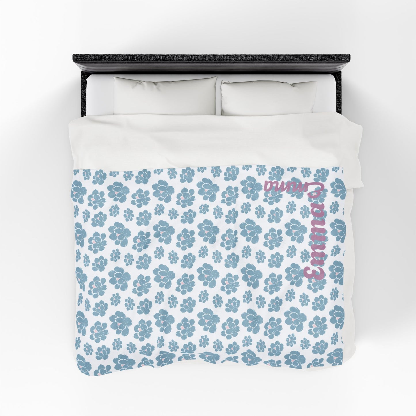 Cozy Velveteen Plush Blanket - Name - Emma