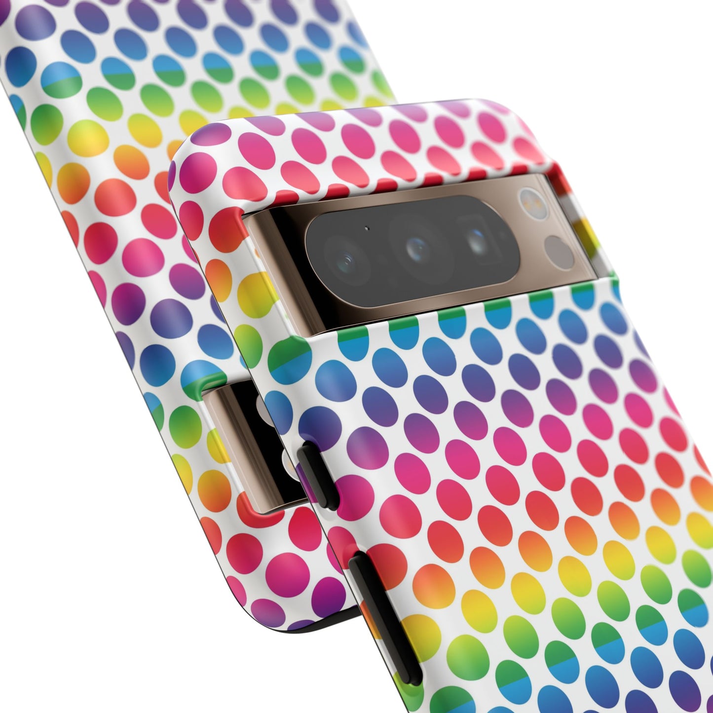 Rainbow Dot Phone Case, Colorful Phone Cover, Fun Phone Accessory, Gift for Friends, Trendy Mobile Case