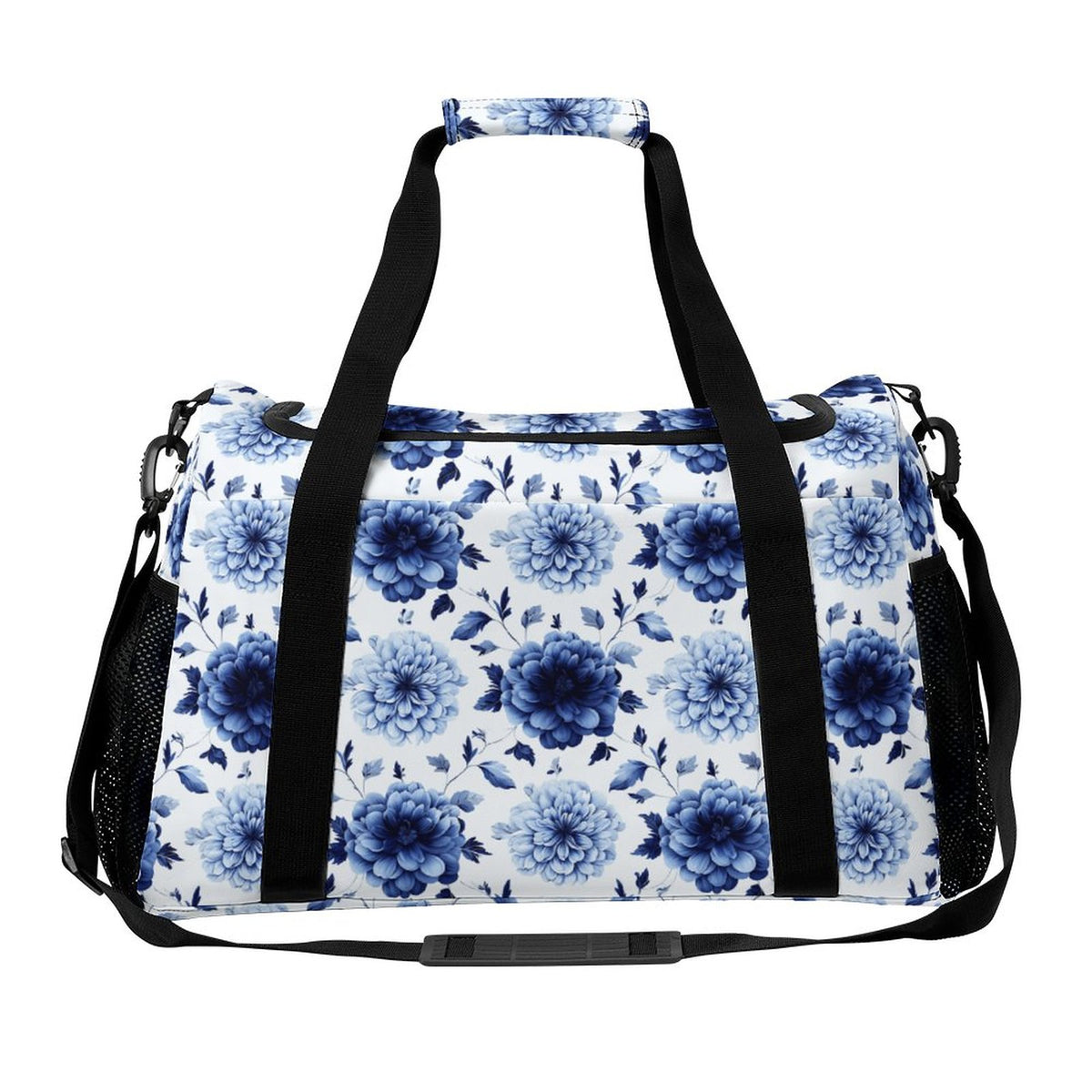 Travel Duffel Bag - Blue Flower