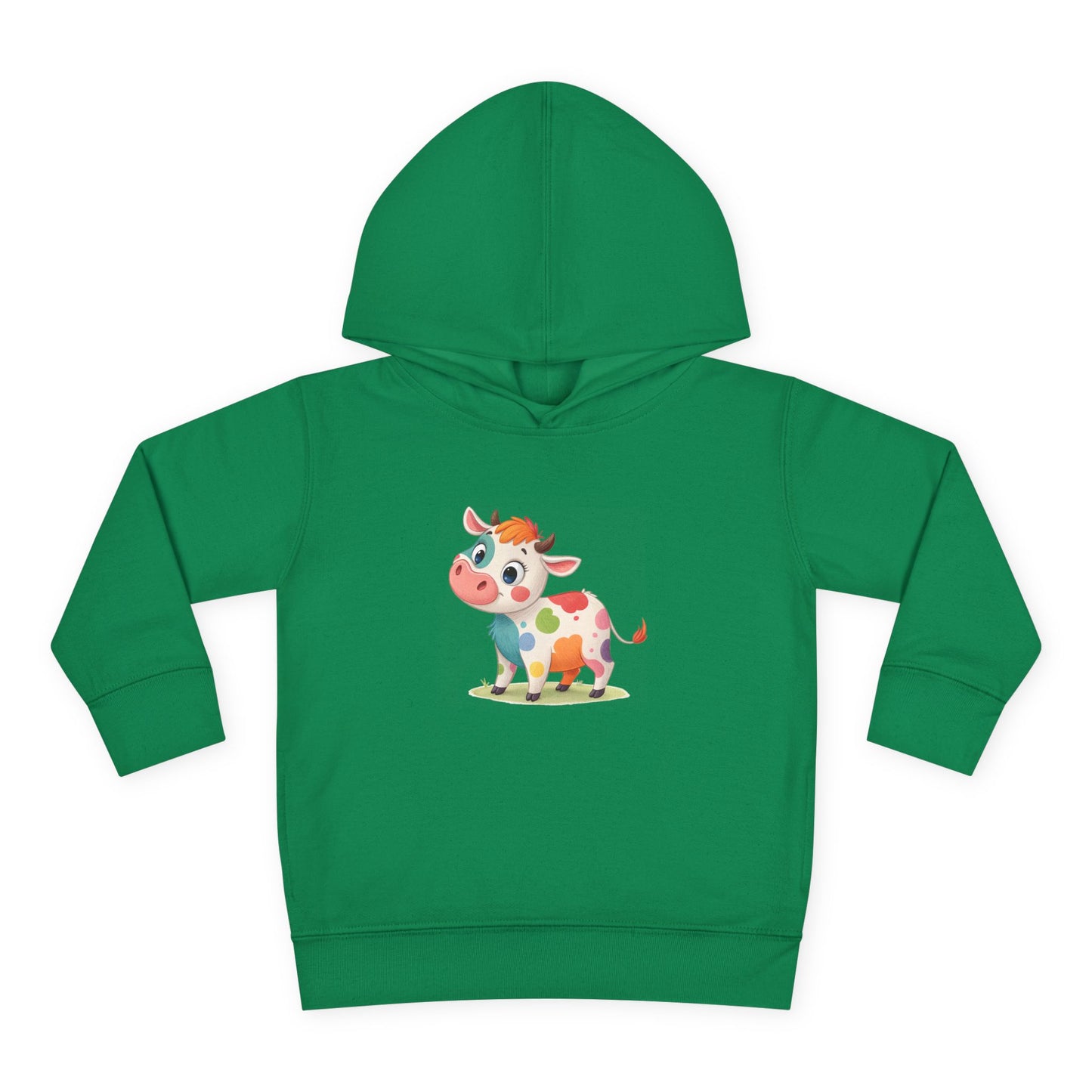 Cute Cow Toddler Pullover Fleece Hoodie, Kids' Hoodie, Animal Hoodie, Cozy Kids Apparel, Fun Gifts for Toddlers, Birthday Gift