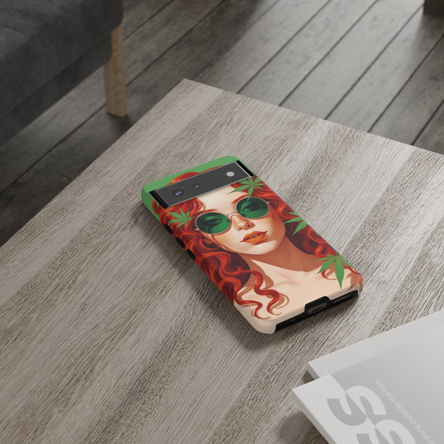 Vibrant Phone Case with Retro Greenery Design, Trendy Case for Casual Look, Gift for Her, Summer Vibes, Unique Phone Accessory