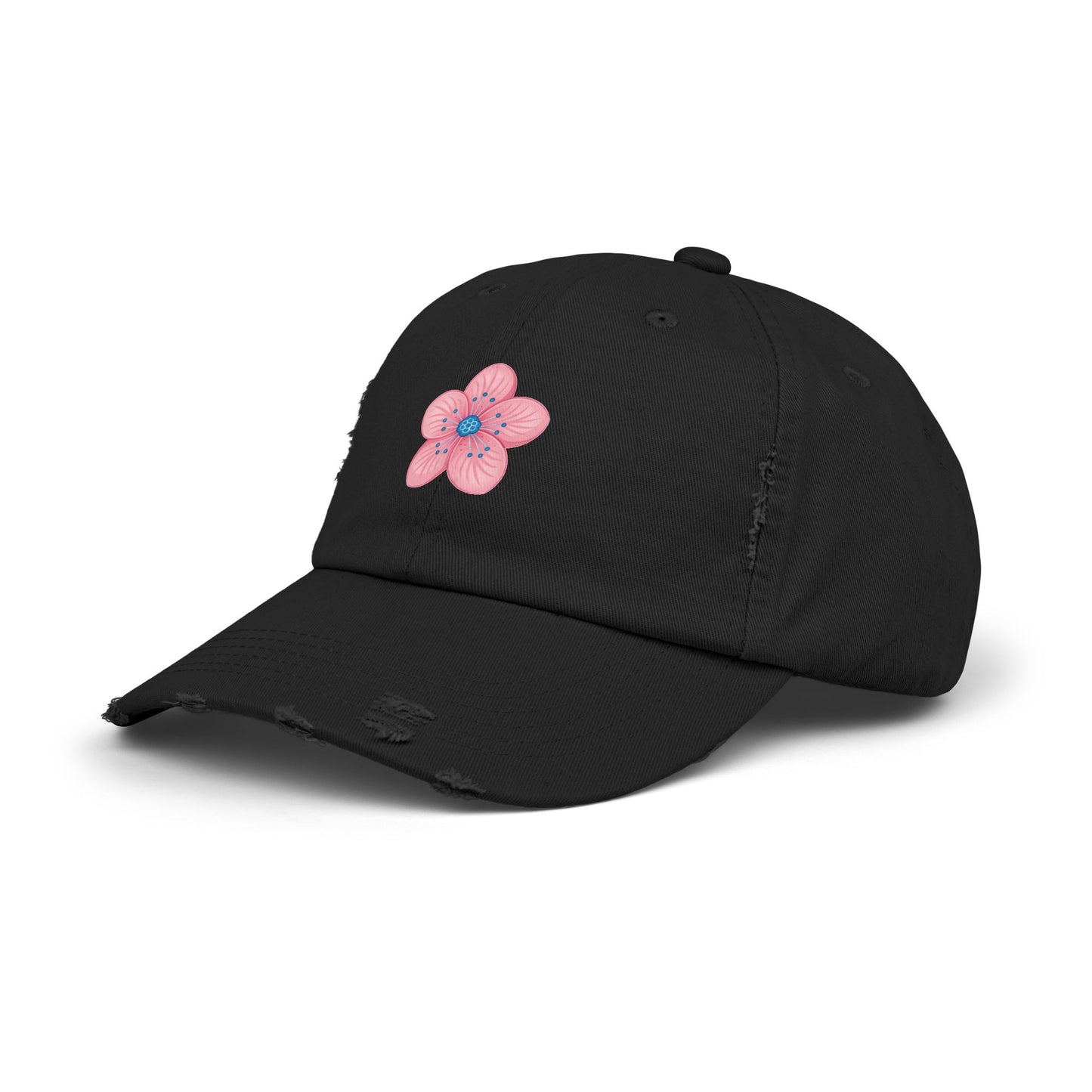 Floral Distressed Cap | Trendy Hat for Spring and Summer | Perfect Gift for Floral Lovers, Outdoor Events, Festivals, Birthdays