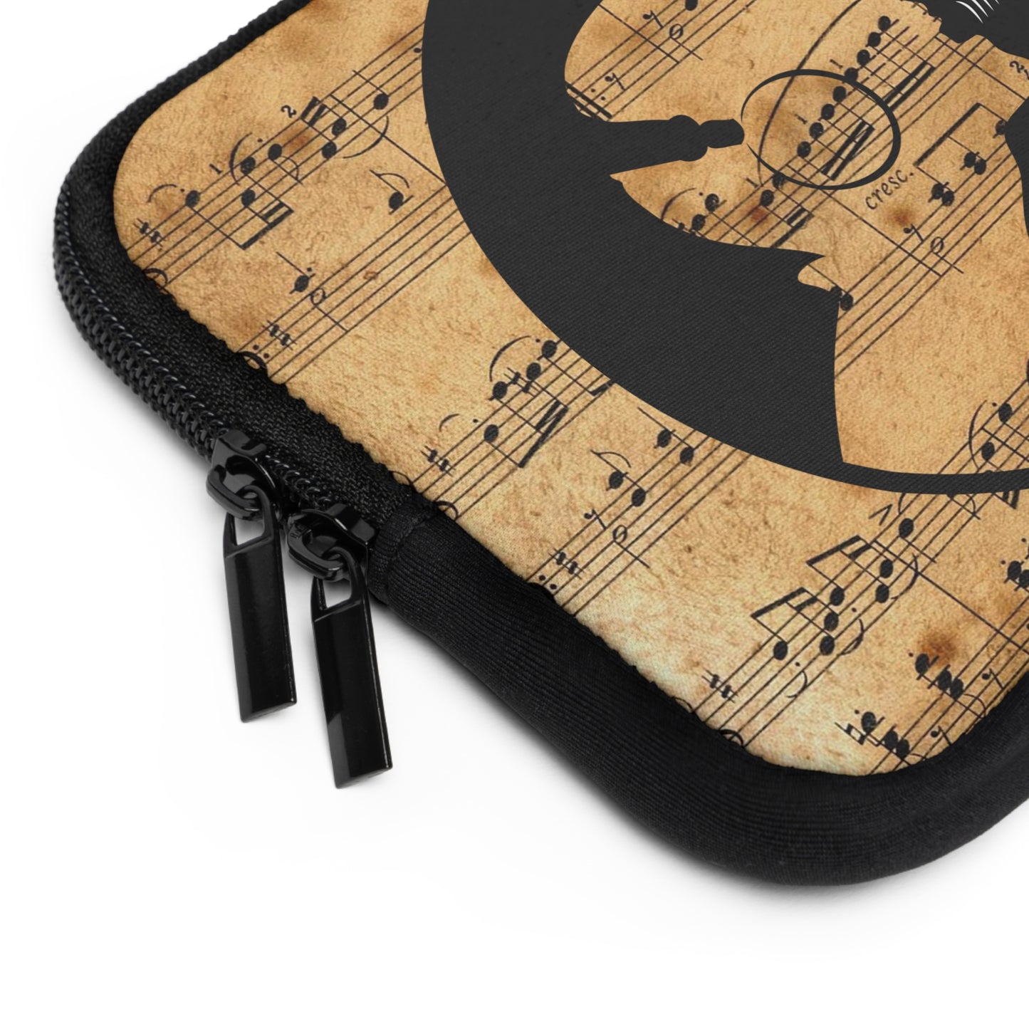 Musical Notes Laptop Sleeve | Vintage Design, Gift for Musicians, Music Lovers, Birthday, Christmas, Tech Accessories