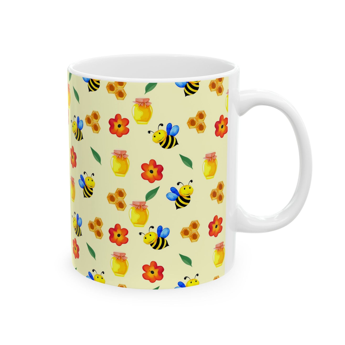 Bee Themed Ceramic Mug - Cute Honey Bee Design, Perfect Gift for Bee Lovers