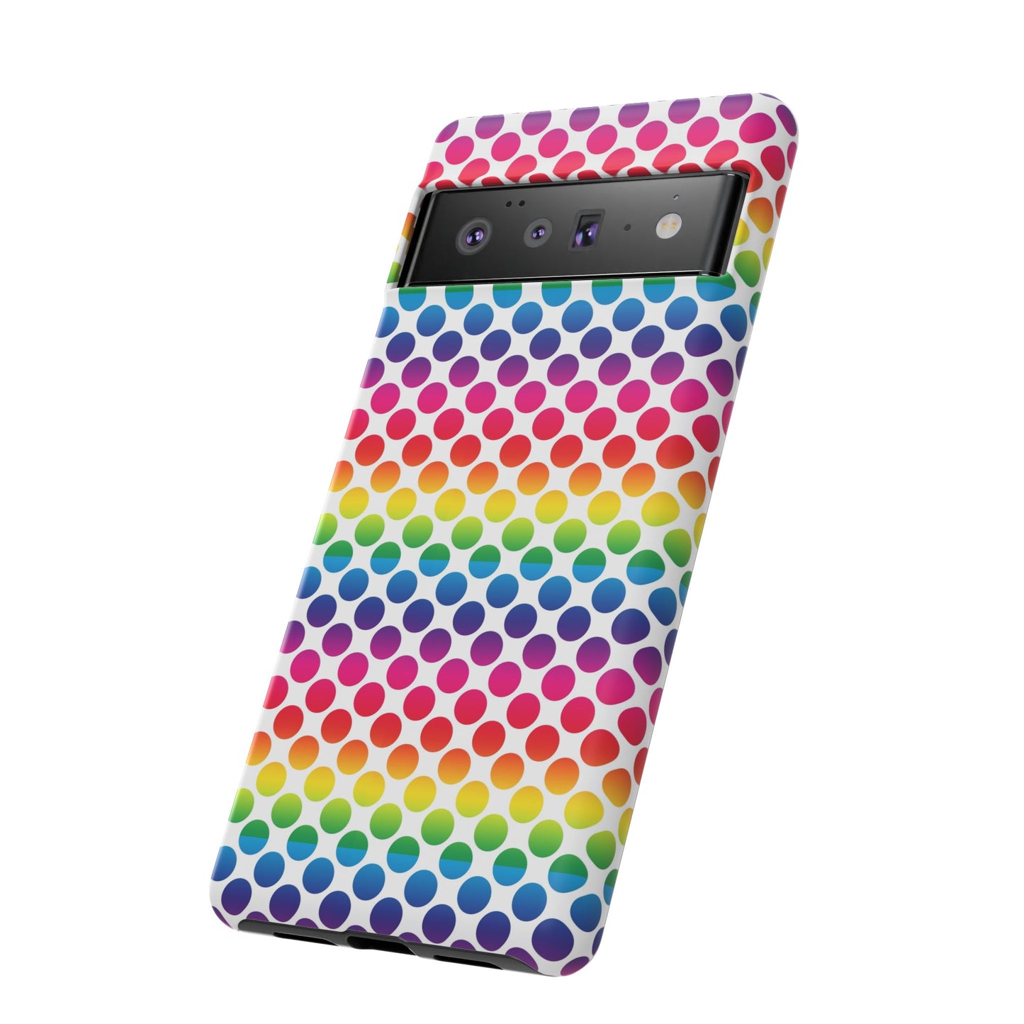 Rainbow Dot Phone Case, Colorful Phone Cover, Fun Phone Accessory, Gift for Friends, Trendy Mobile Case