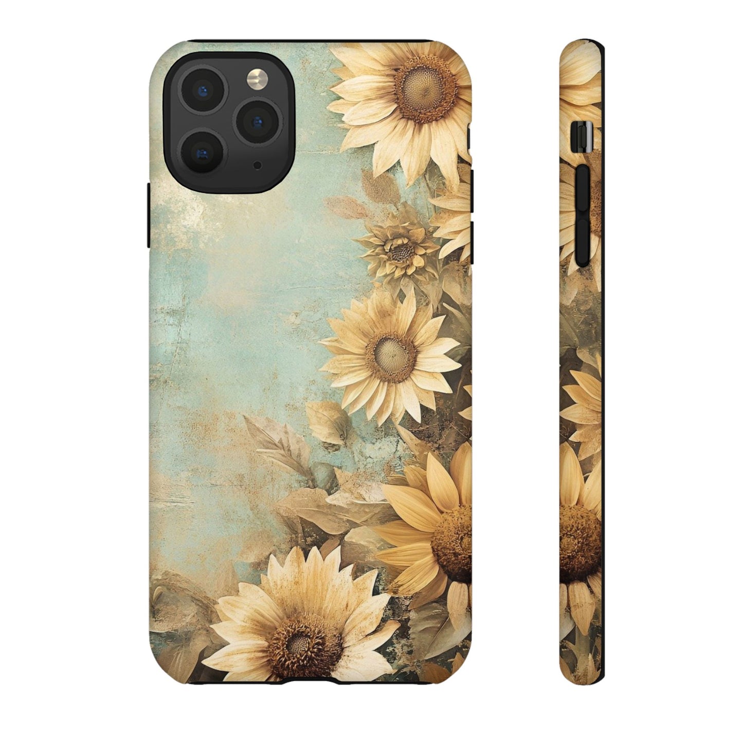 Sunflower Phone Case, Tough Shell Floral Cover, Nature Inspired Gift, Durable Protective Case, Perfect for Spring and Summer