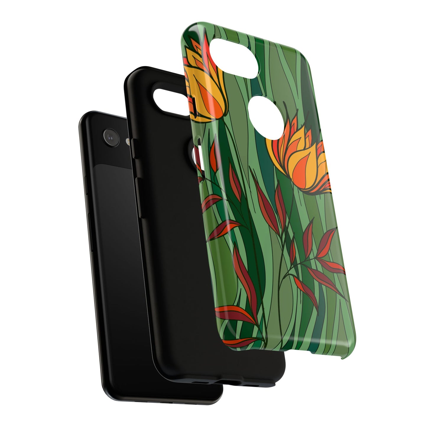Vibrant Floral Phone Case, Nature-Inspired Tough Case, Eco-Friendly Cover, Unique Gift for Nature Lovers, Spring Decor