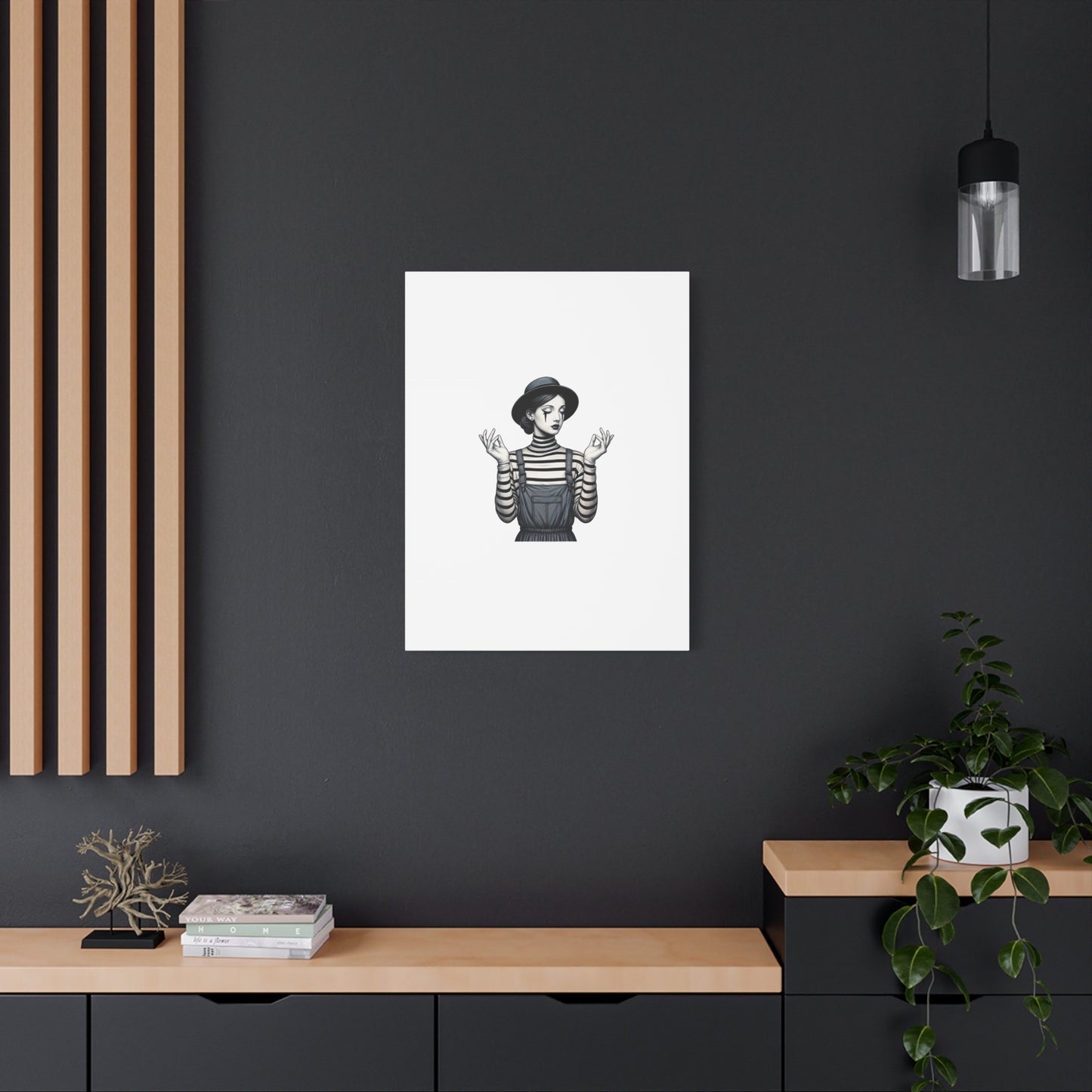 Meditative Striped Canvas Wall Art | Modern Boho Decor, Gift for Art Lovers, Minimalist Home Accent, Gallery Wall Art