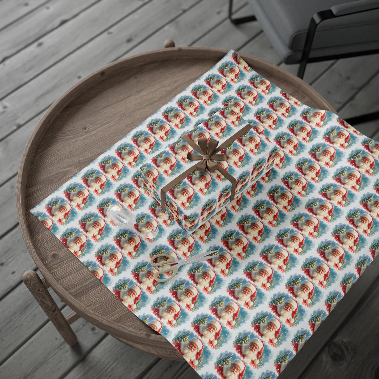 Festive Wrapping Paper | Holiday Gift Wrap, Christmas Decor, Santa Print, Eco-Friendly Wrap, Party Supplies