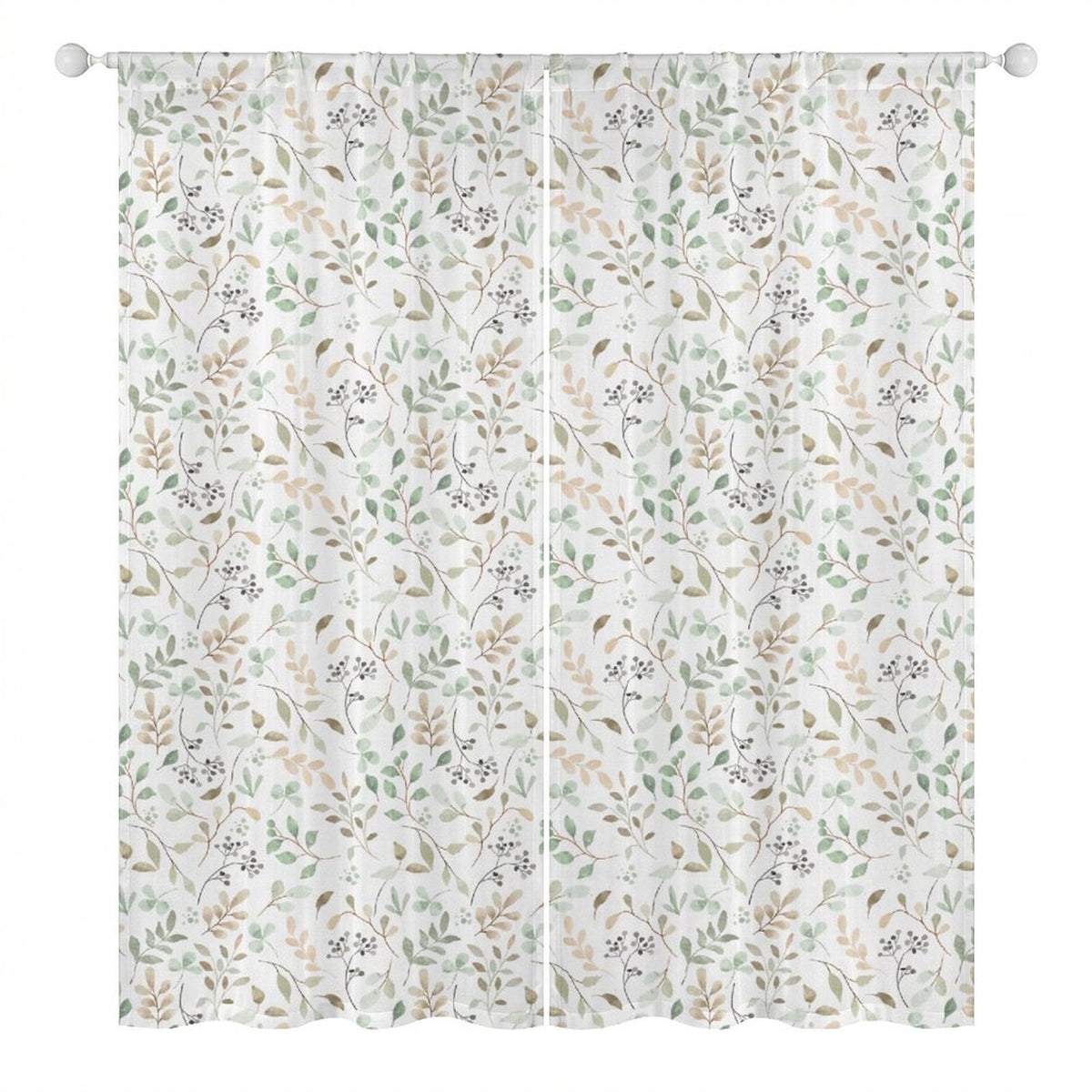 Sheer Curtain Flowers Vines