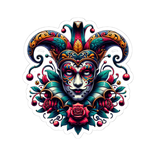 Colorful Joker Mask Kiss-Cut Stickers