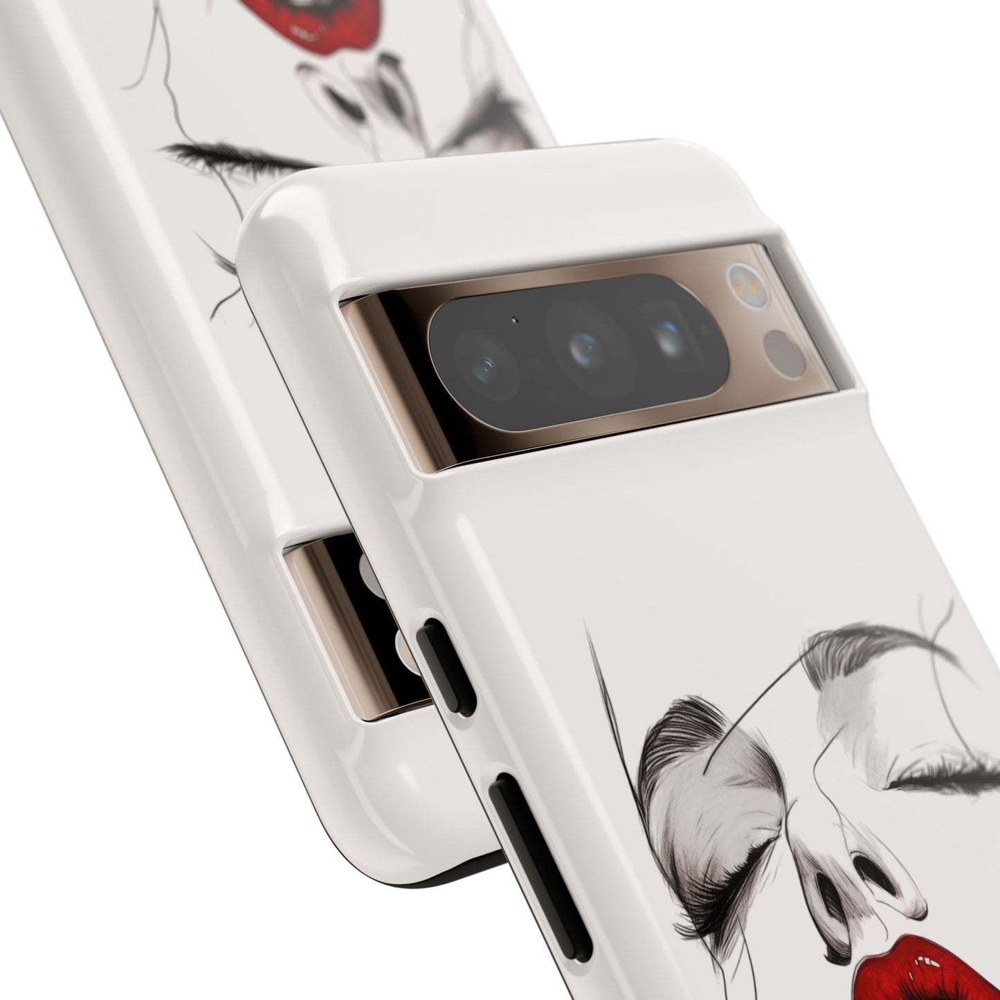 Stylish Phone Case with Artistic Lip Design, Femme Tech Accessory, Trendy Device Cover, Gift for Her, Unique Phone Accessories