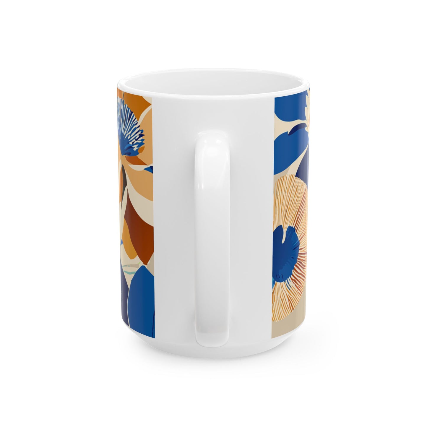 Floral Ceramic Mug, Elegant Coffee Cup, Gift for Mom, Tea Lover's Mug, Home Decor, Springtime Beverage Holder