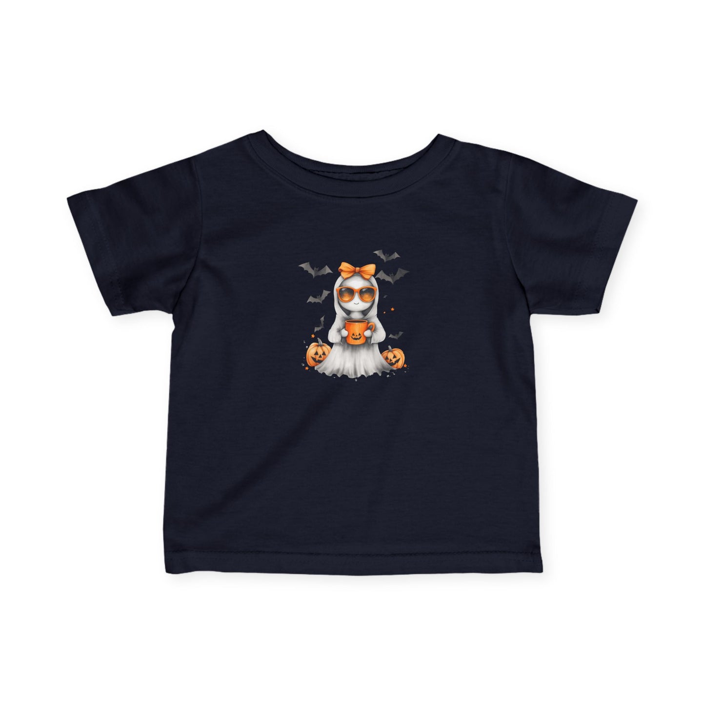 Halloween Infant T-Shirt, Cute Pumpkin Ghost Tee, Toddler Halloween Costume, Fall Baby Shirt, Spooky Kids Apparel