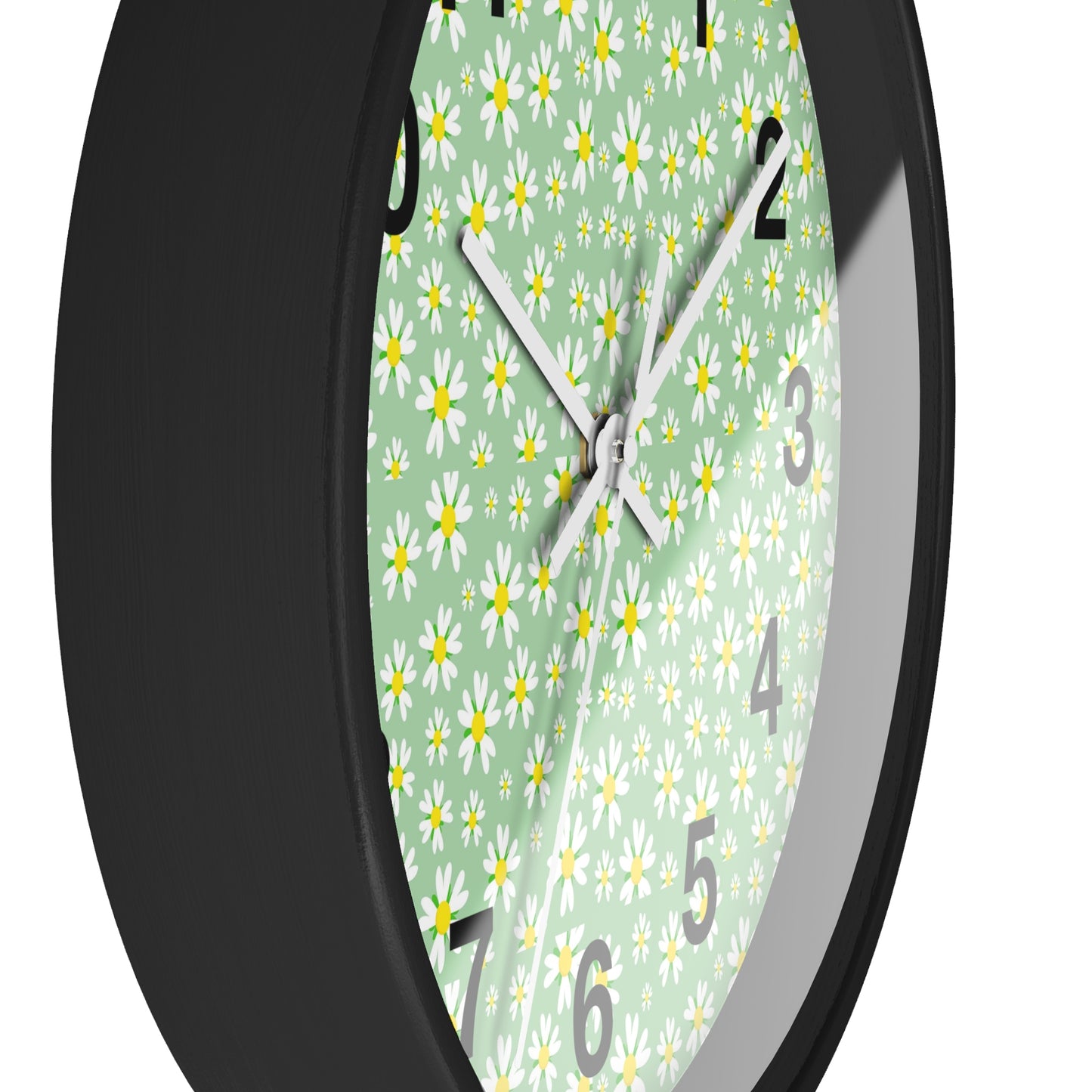 Floral Wall Clock, Rustic Home Decor, Spring Wall Art, Flower Design Clock, Unique Timepiece for Living Room, Gift for Her