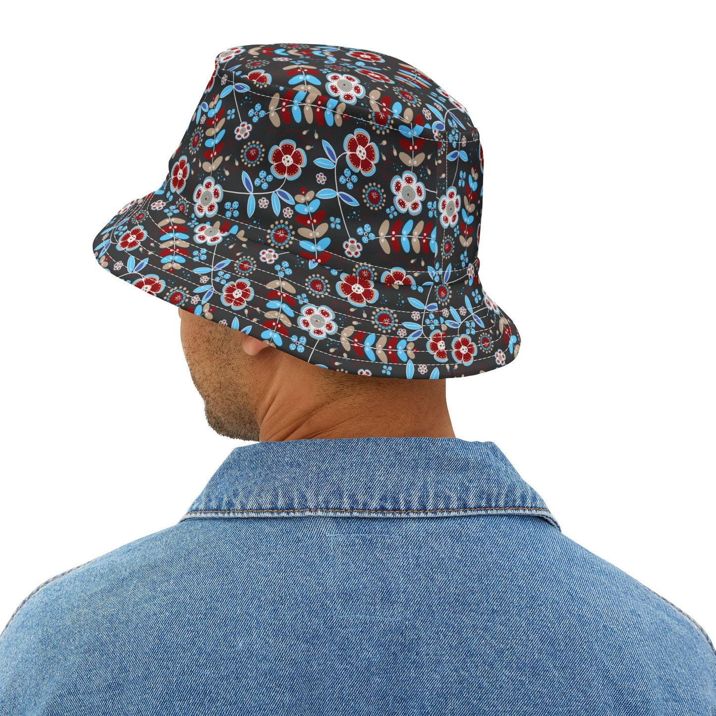 Floral Print Bucket Hat - Summer Accessory, Beach Hat, Festival Gear, Unisex Hat, Gift for Her, Outdoor Wear
