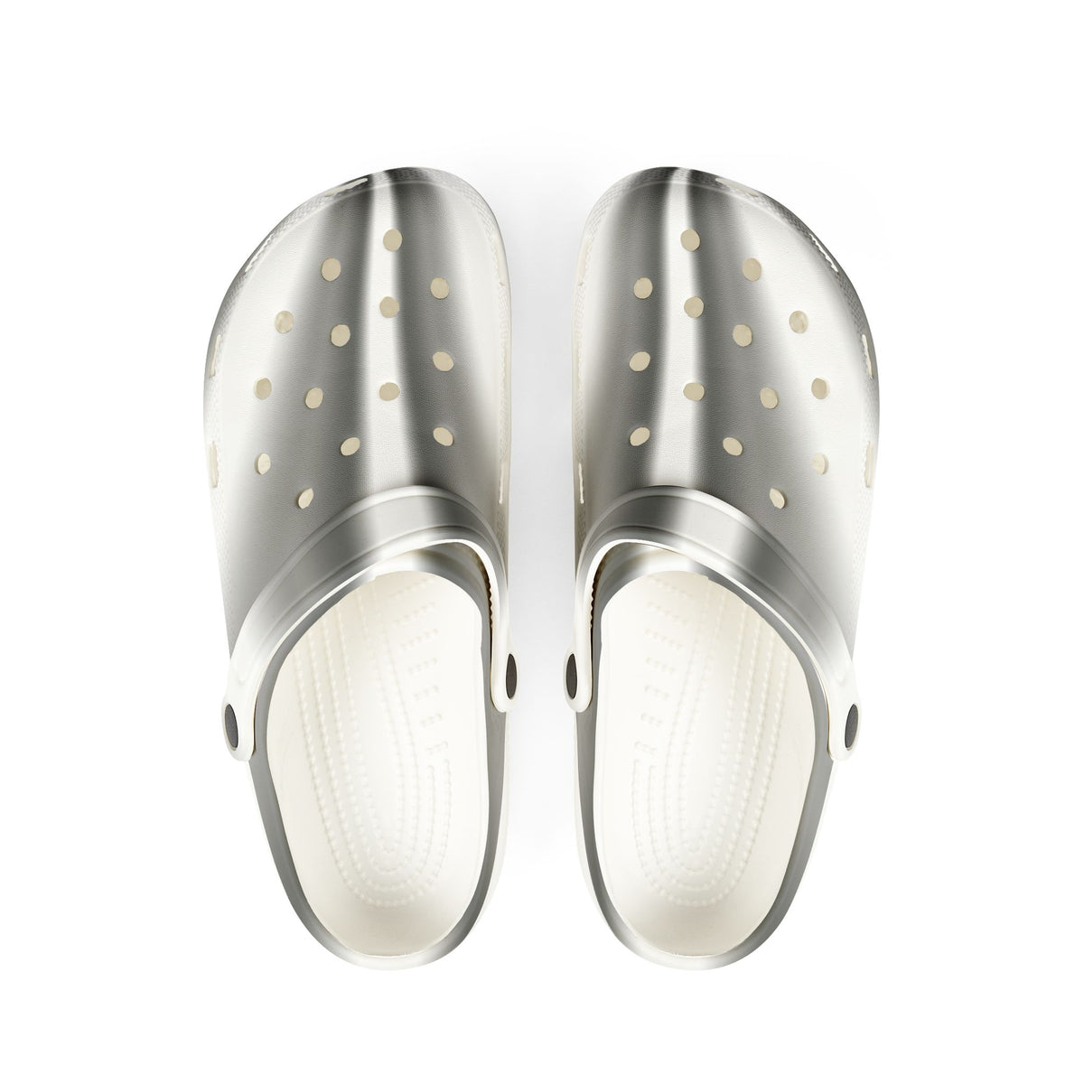 Metallic Silver EVA Clogs — Lightweight Foam Garden & Water Shoes