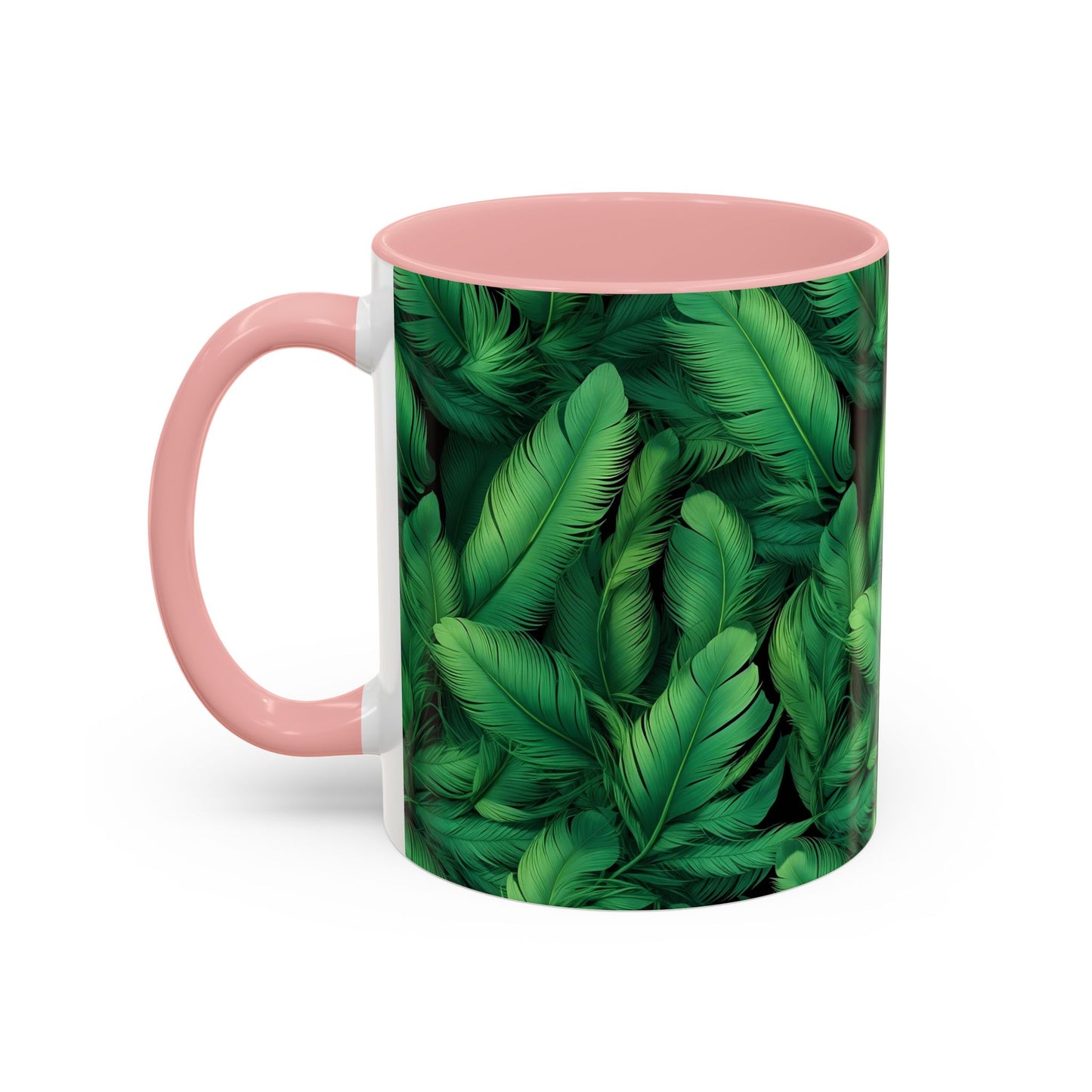 Tropical Leaf Coffee Mug - Green Botanical Drinkware, Ideal Gift for Nature Lovers, Home Decor, Tropical Theme, Eco-Friendly Beverage