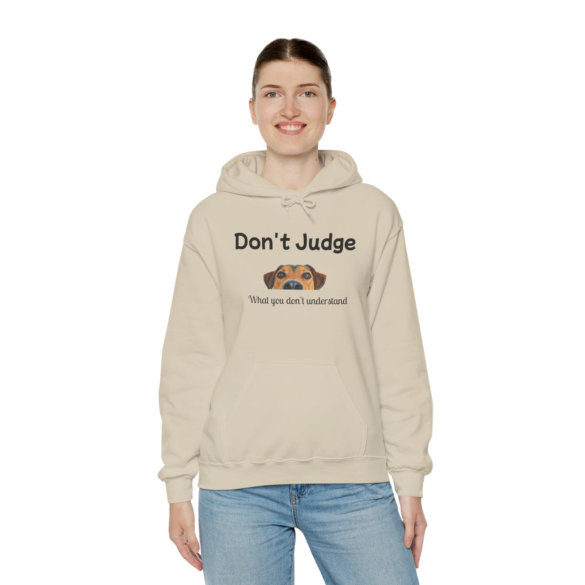 Don't Judge Hoodie - Funny Dog Sweatshirt for Dog Lovers, Perfect Gift for Pet Owners, Cozy Casual Wear, Great for All Occasions