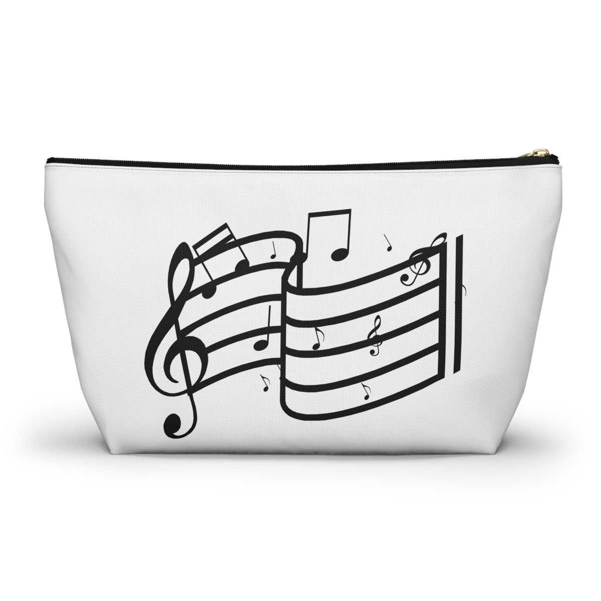 Music Notes Accessory Pouch — T-Bottom Makeup & Gadget Organizer