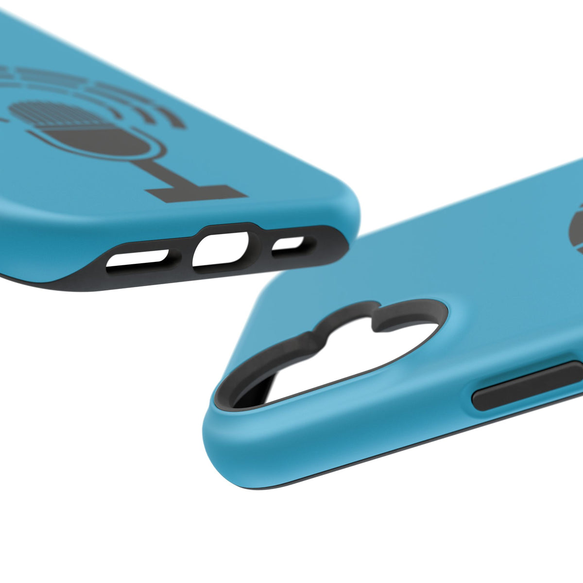 Phone Case — Retro Microphone Podcast Design, Magnetic Impact-Resistant