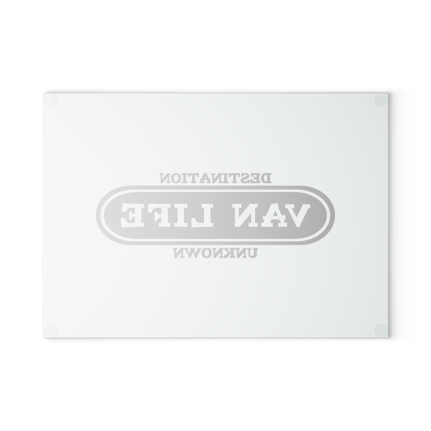 Van Life Glass Cutting Board - Perfect Gift for Travelers, Kitchen Decor, Campsite Cooking, RV Living, Adventure Enthusiasts