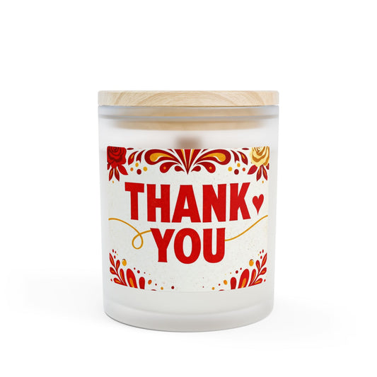 Frosted Glass Candle, 11oz