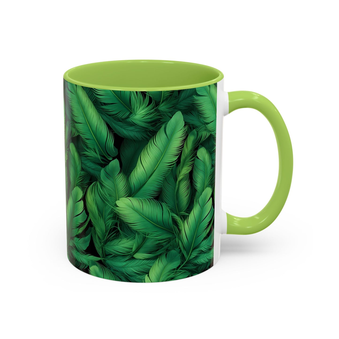 Tropical Leaf Coffee Mug - Green Botanical Drinkware, Ideal Gift for Nature Lovers, Home Decor, Tropical Theme, Eco-Friendly Beverage