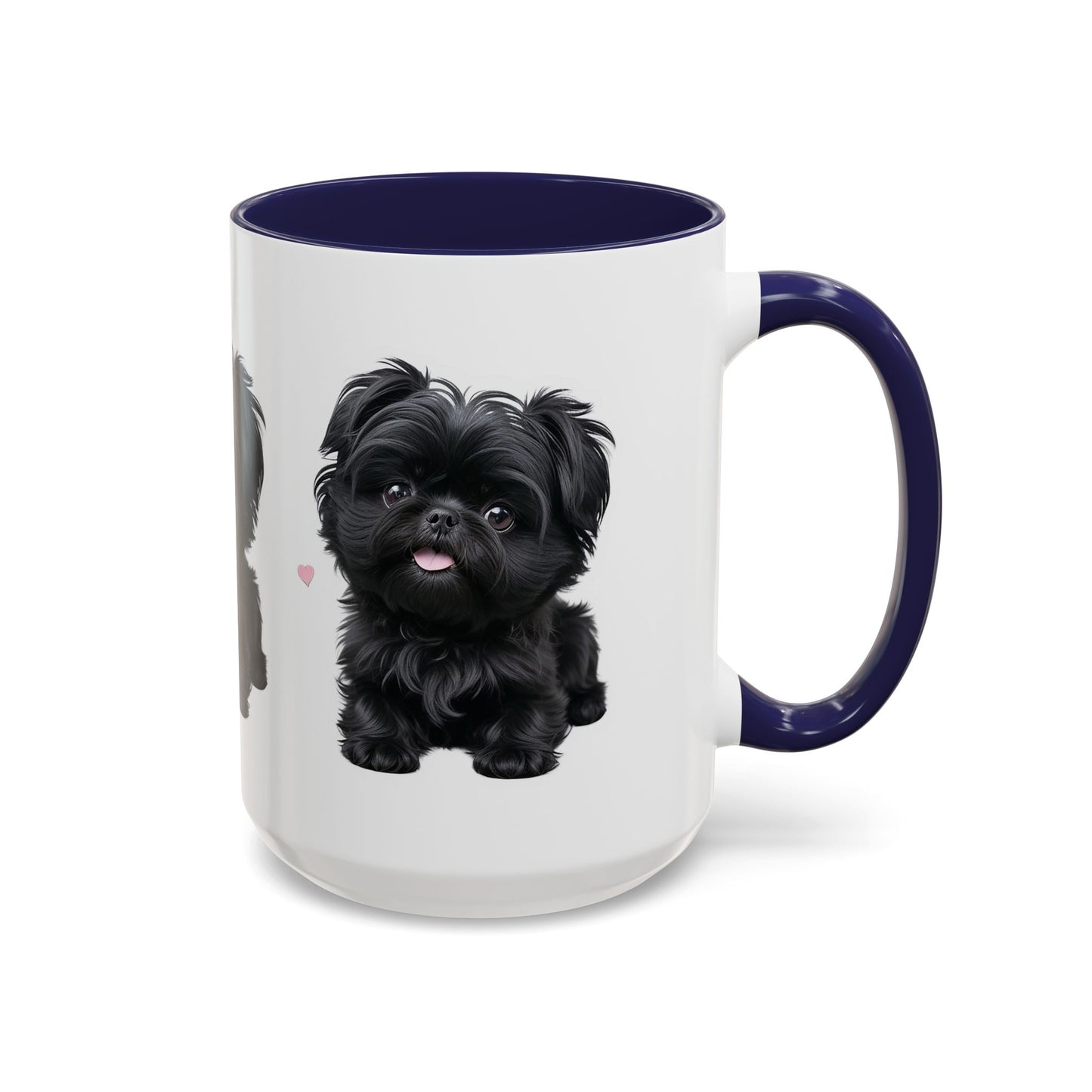 Cute Pug Accent Coffee Mug, Pet Lover Gift, Coffee Cup, Dog Mom Mug, Black Dog Ceramic Mug
