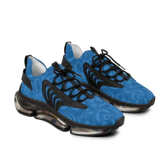 Stylish Men's Mesh Sneakers for Comfort and Style, Breathable Running Shoes, Fashion Sneakers for Sports, Blue and White Trainer