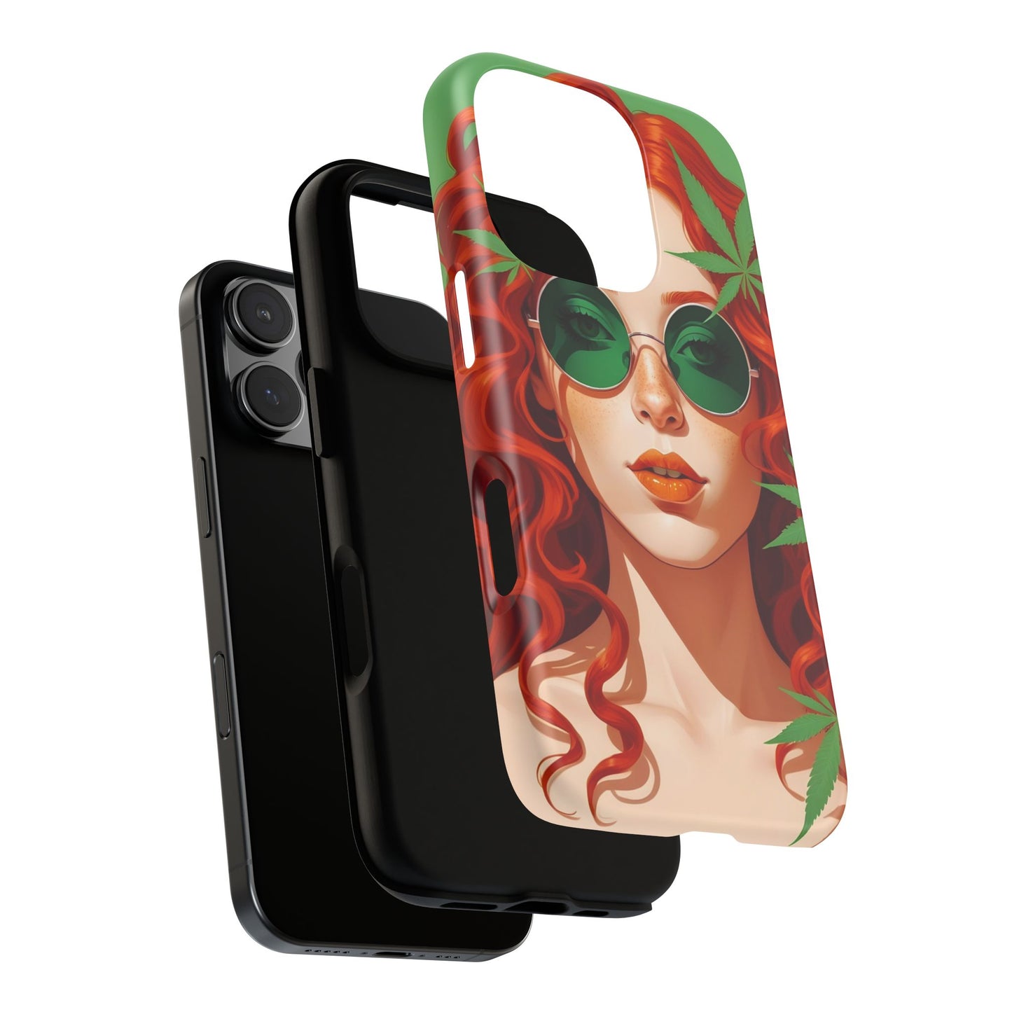 Vibrant Phone Case with Retro Greenery Design, Trendy Case for Casual Look, Gift for Her, Summer Vibes, Unique Phone Accessory