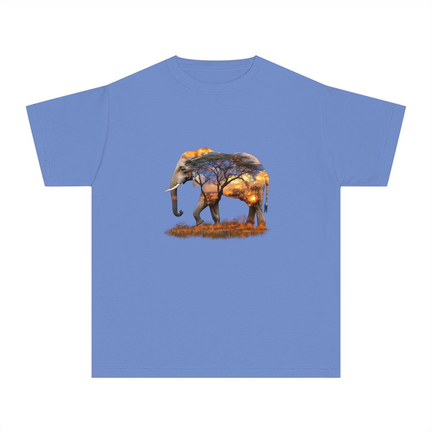 Elephant Silhouette Youth Tee | Nature Lover Shirt, Kids Wildlife Gift, Eco-Friendly Apparel, Safari Theme Tee, Adventure Clothing