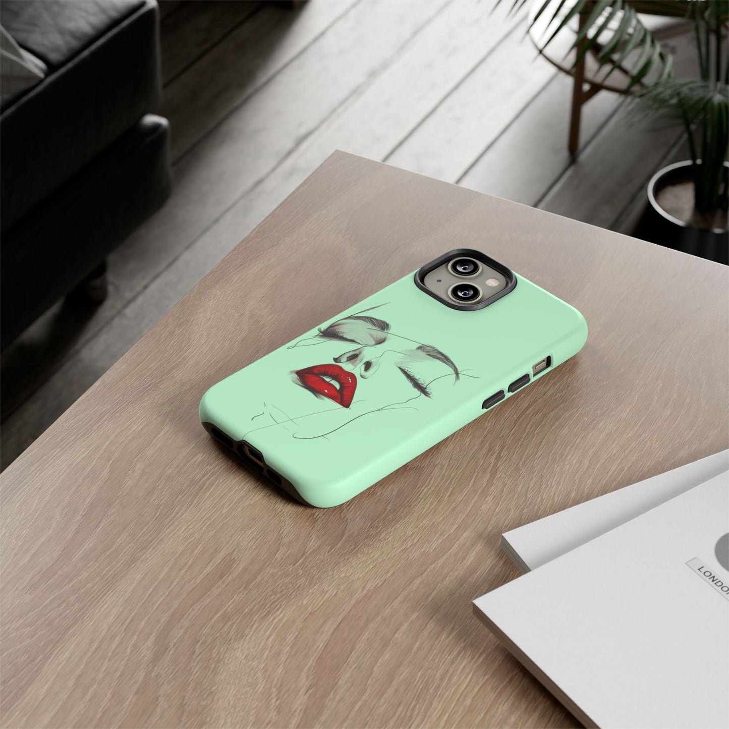 Stylish Phone Case, Artistic Phone Cover, Trendy Tech Accessory, Unique Cell Phone Protector, Gift for Her, Modern Aesthetic