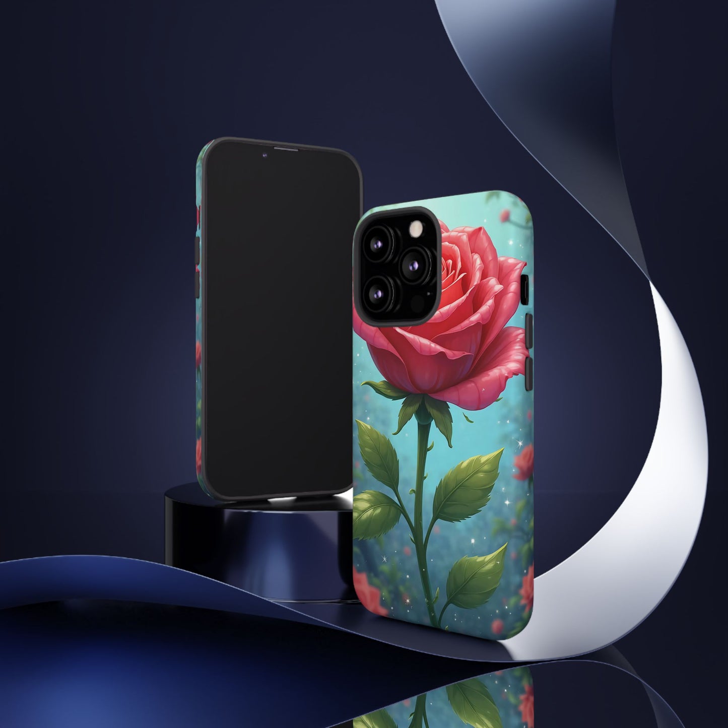 Floral Phone Case, Tough Cases with Elegant Rose Design, Stylish iPhone Cover, Rose Flower Gift for Nature Lovers, Unique Mobile Accessories