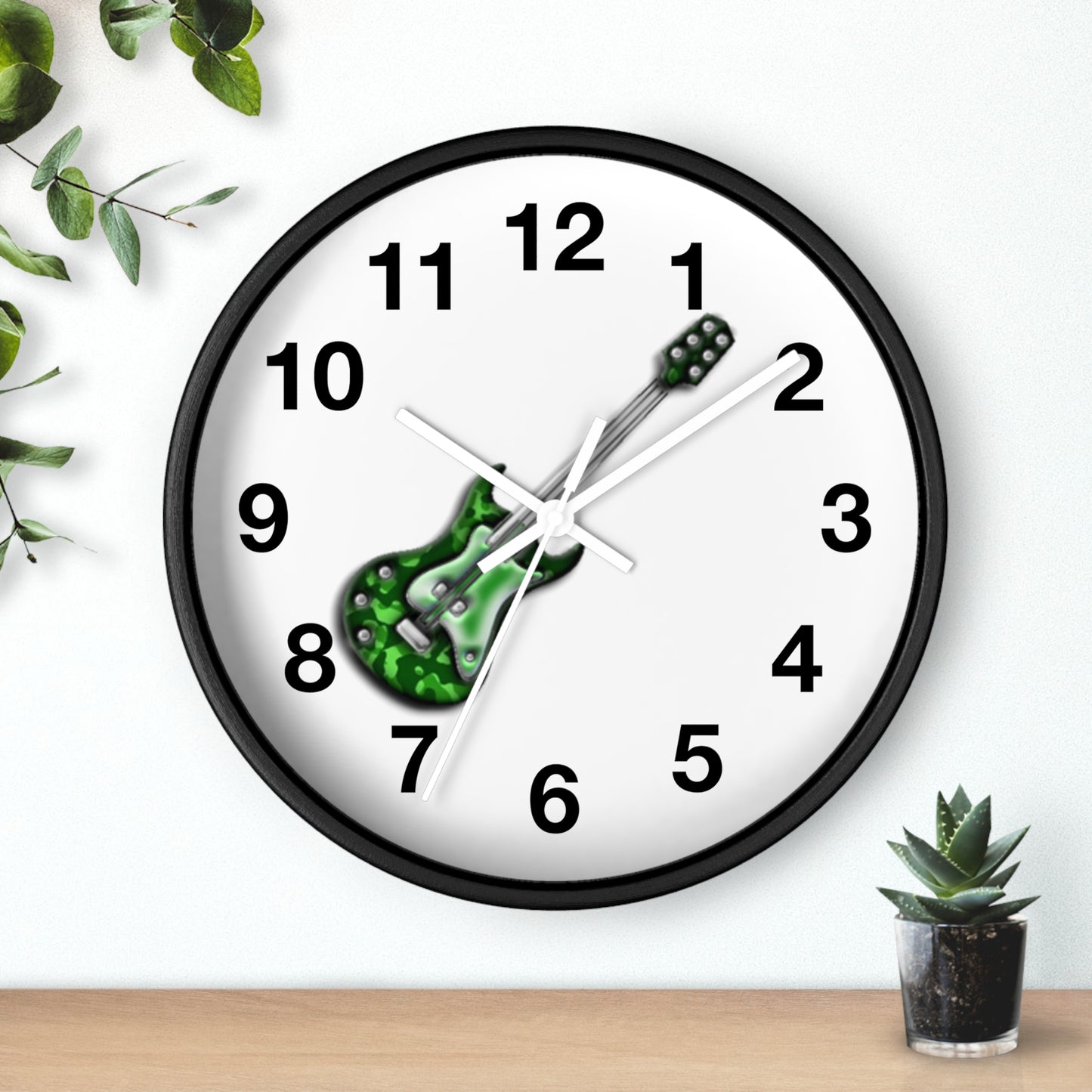 Guitar Wall Clock - Musicians Gift, Home Decor, Music Room Accessory, Timeless Instrument Art, Unique Bedroom Decor