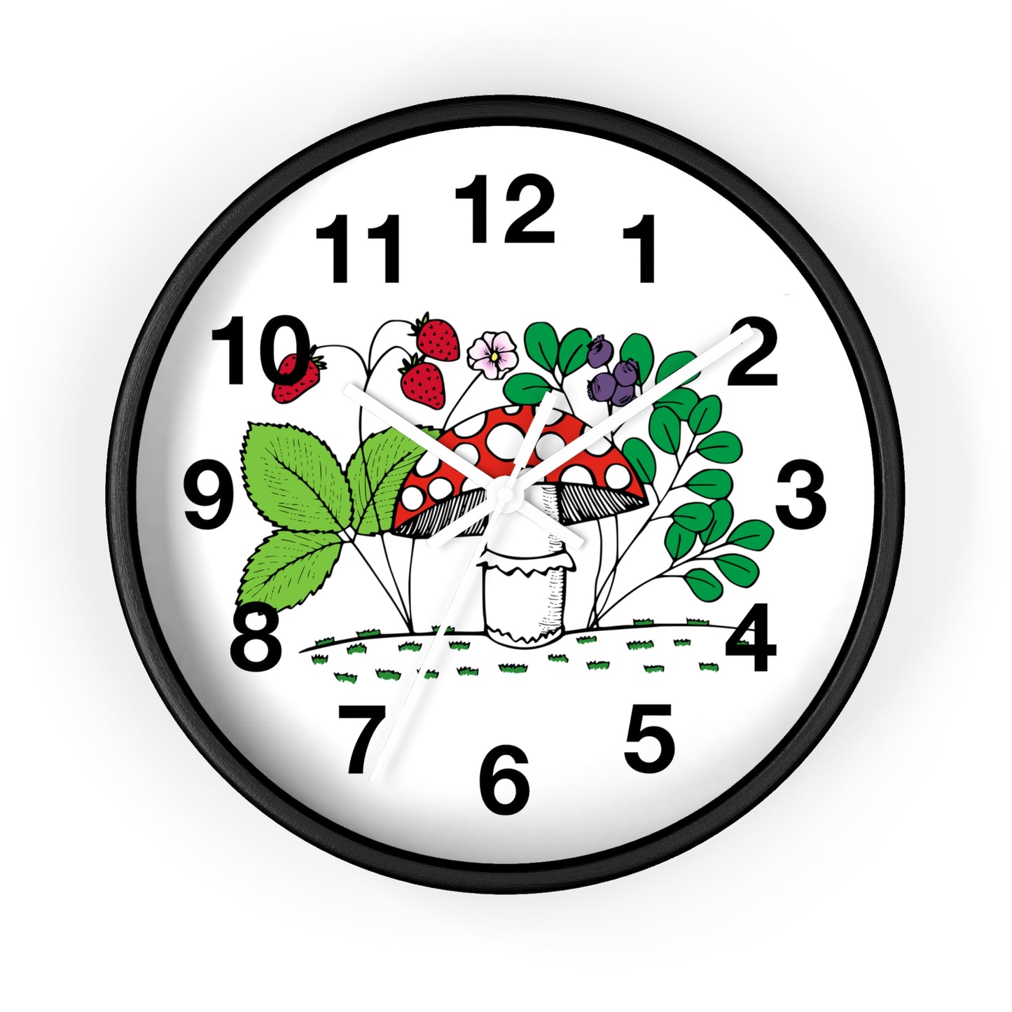 Whimsical Mushroom Wall Clock - Enchanting Home Decor, Boho Aesthetic, Unique Gift for Nature Lovers, Kids Room, Garden Theme