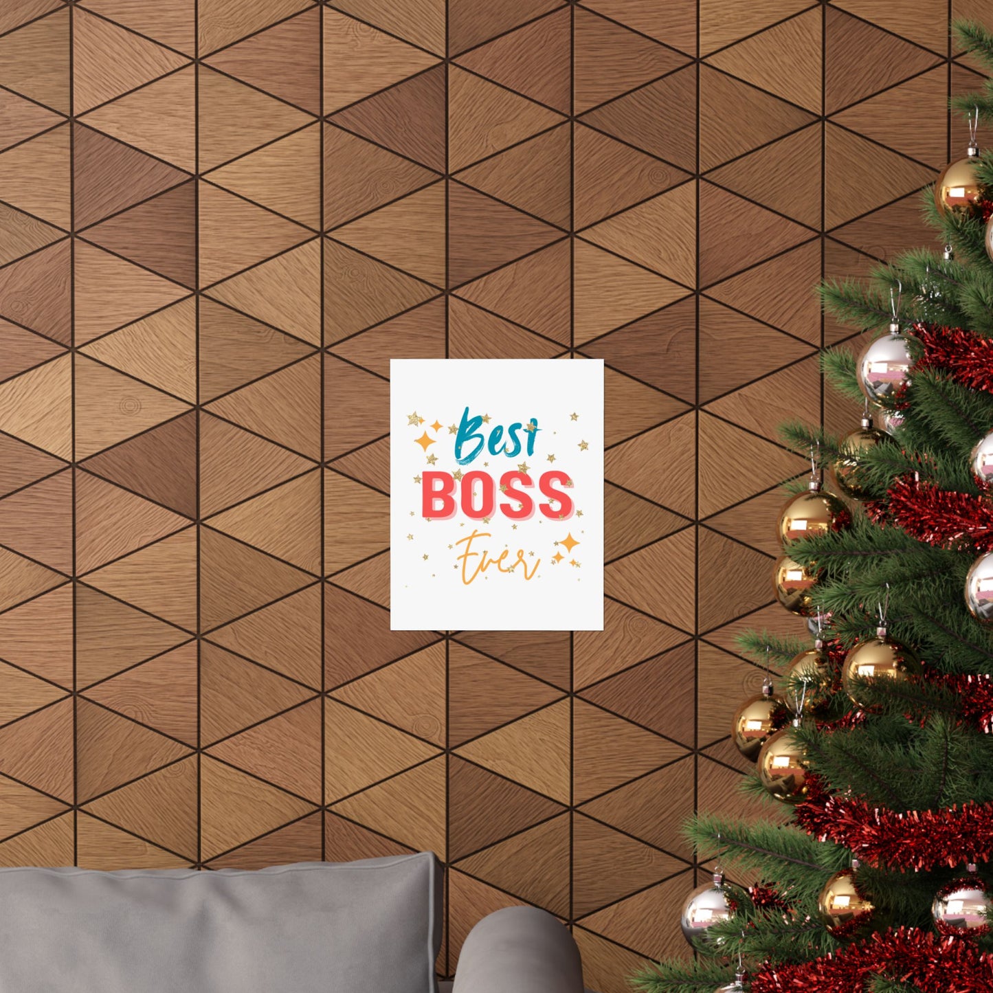Best Boss Ever Vertical Poster, Inspirational Office Decor, Motivational Art